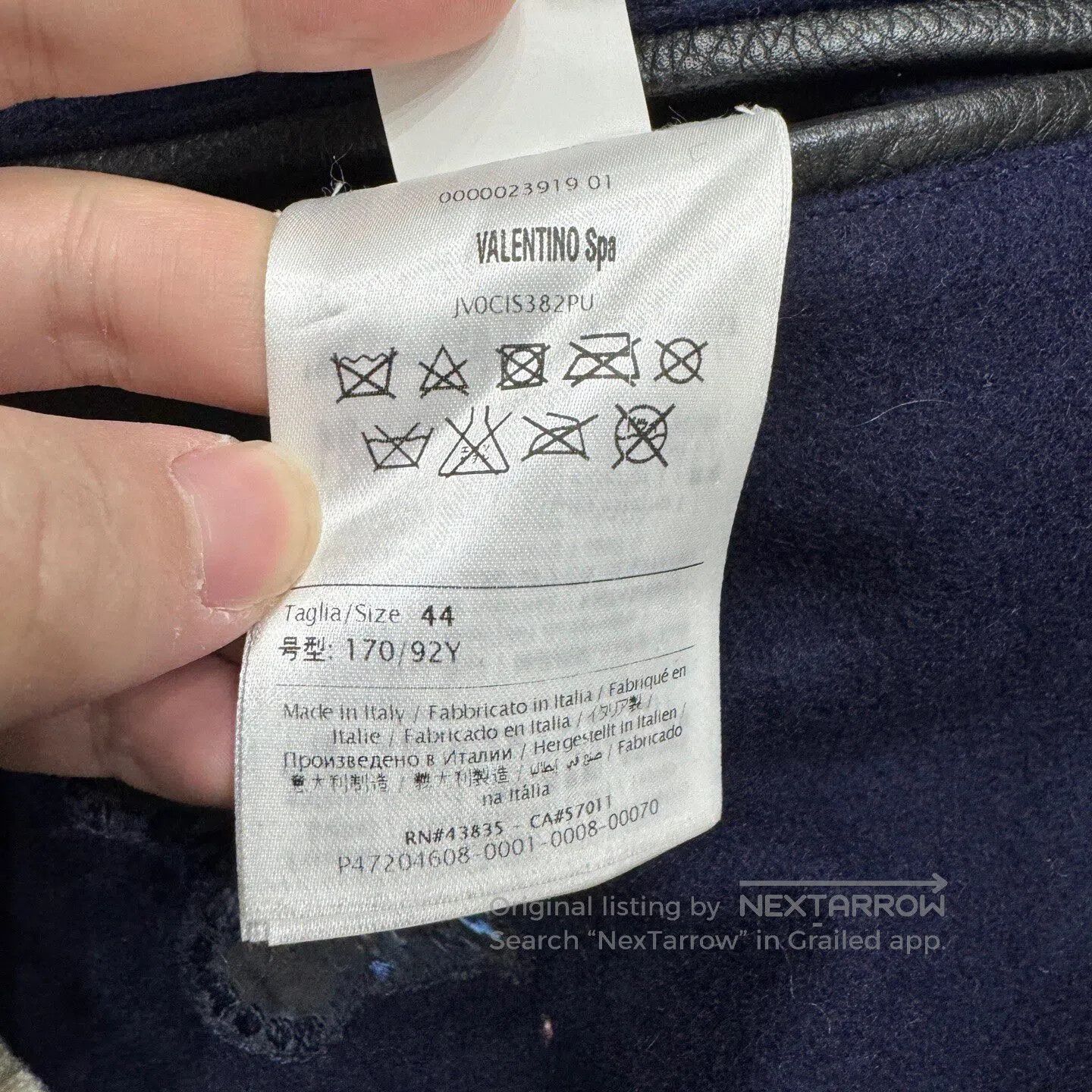 Valentino Valentino Embroidered butterfly pattern wool blend leather Size US S / EU 44-46 / 1 - 5 Thumbnail