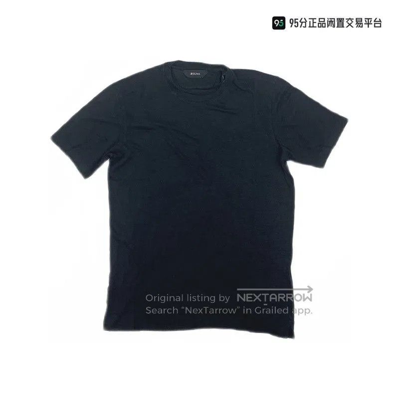Ermenegildo Zegna Zegna Men's Solid Linen Crew Neck Short Sleeve T. Size US S / EU 44-46 / 1 - 4 Thumbnail