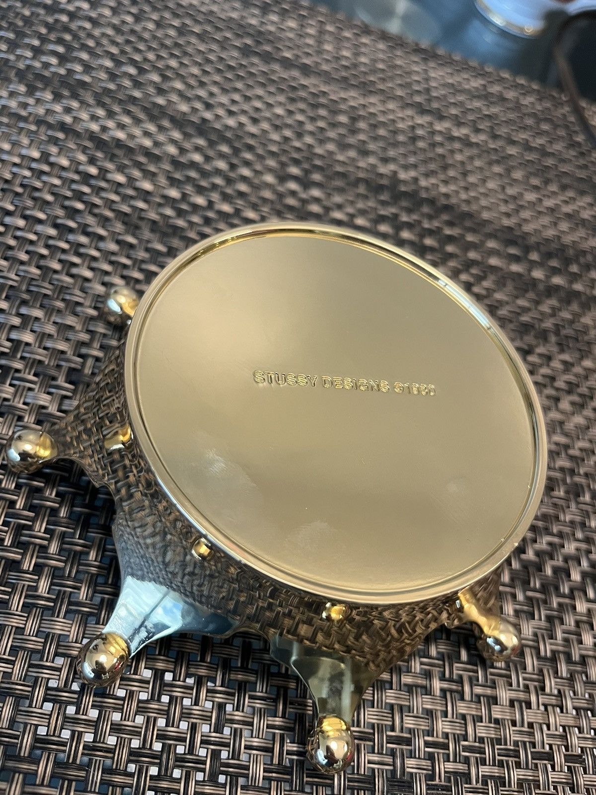 2024 Stussy Crown ashtray wall hook gold brass steel