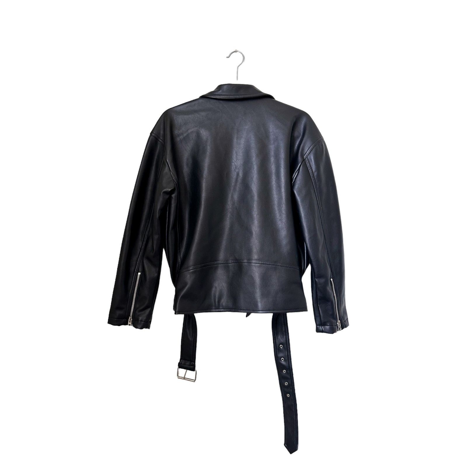 Topshop Topshop Leather Biker Jacket, Size 2 Size XS / US 0-2 / IT 36-38 - 3 Thumbnail