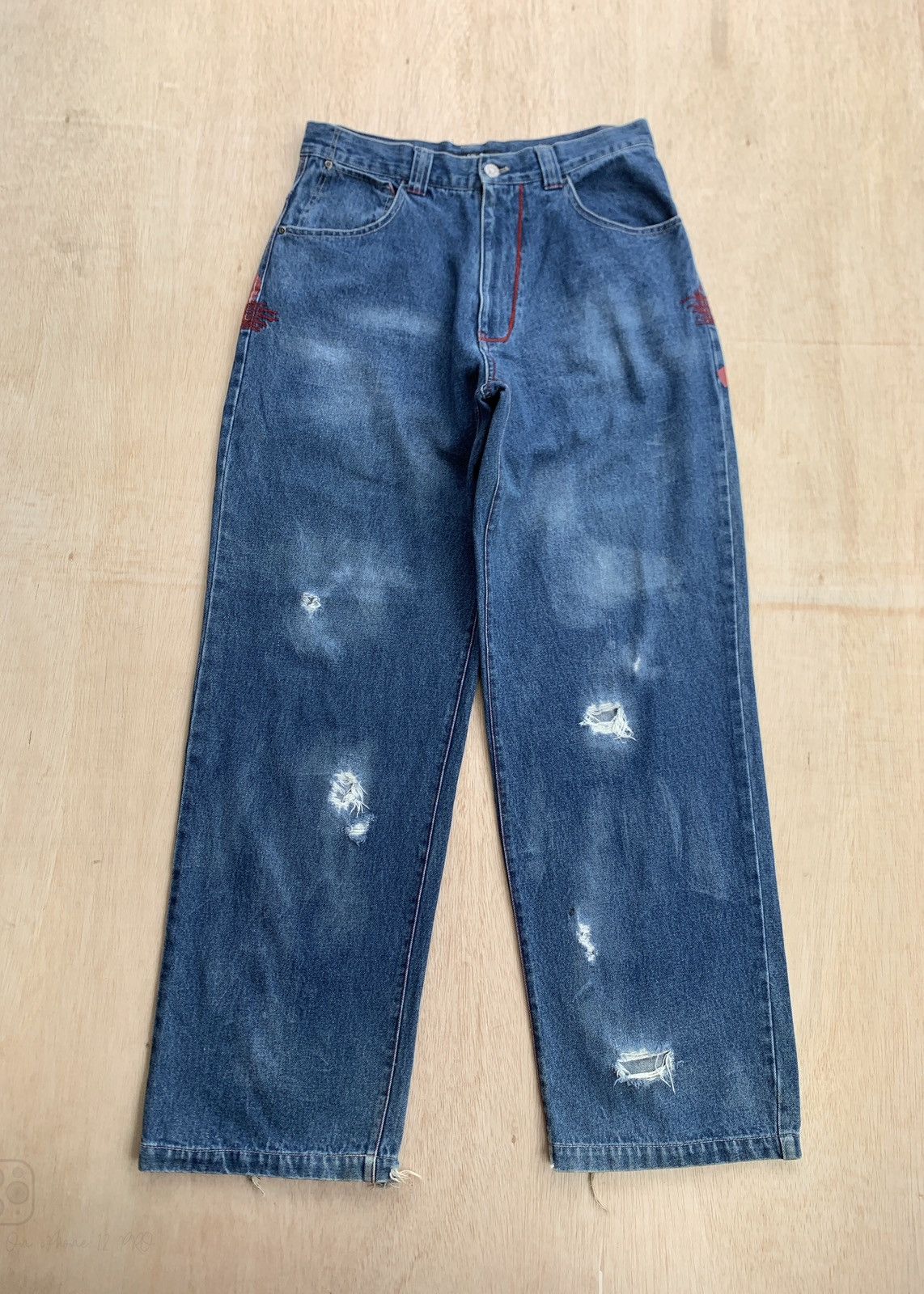 Hysteric Glamour × Japanese Brand Thriller Dnm Distressed Denim Jeans Size US 31 - 2 Thumbnail
