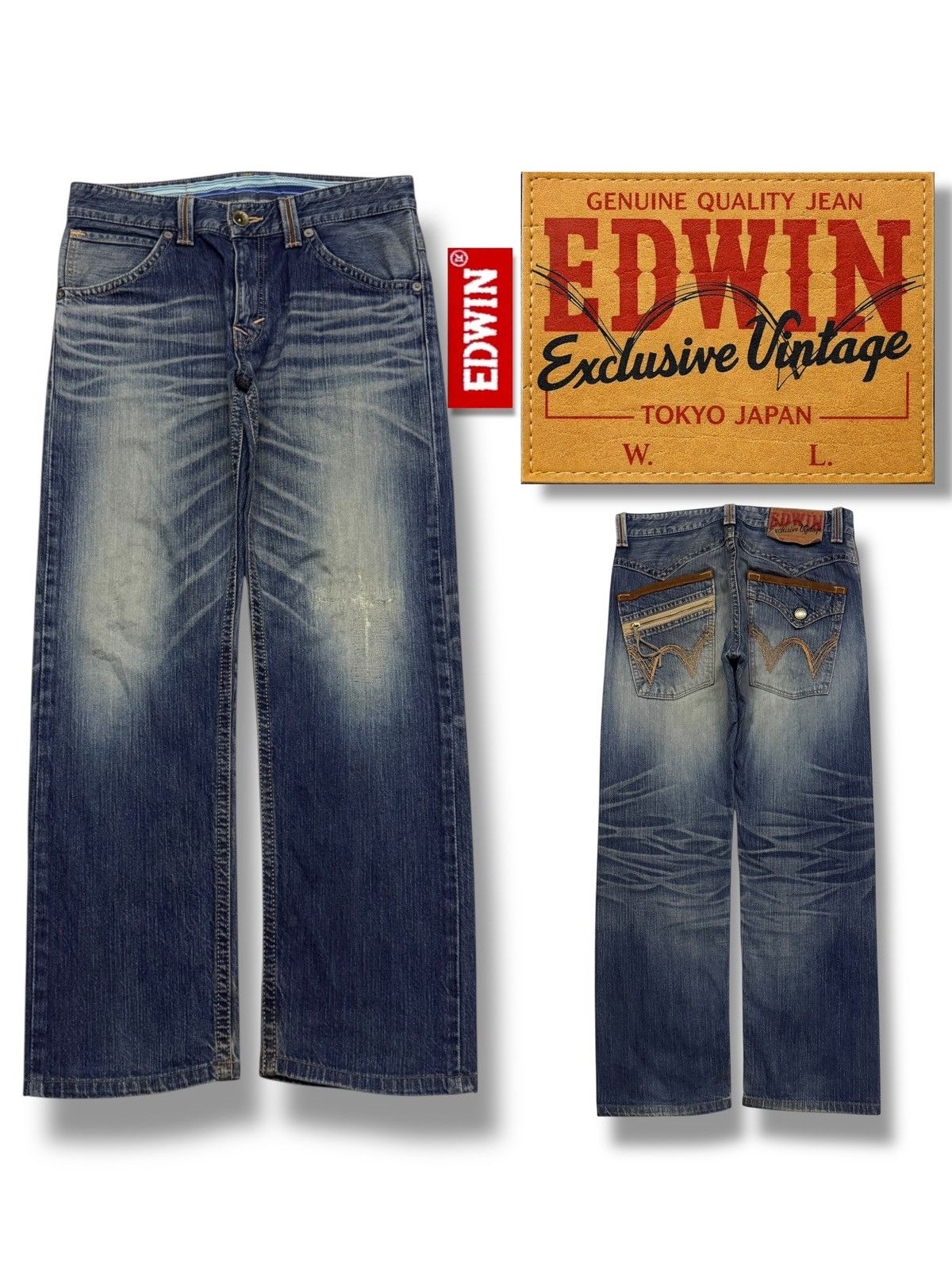 Edwin Vintage Edwin 463XVS Exclusive Vintage Japan Denim Jeans W34 Size US 34 / EU 50 - 1 Thumbnail
