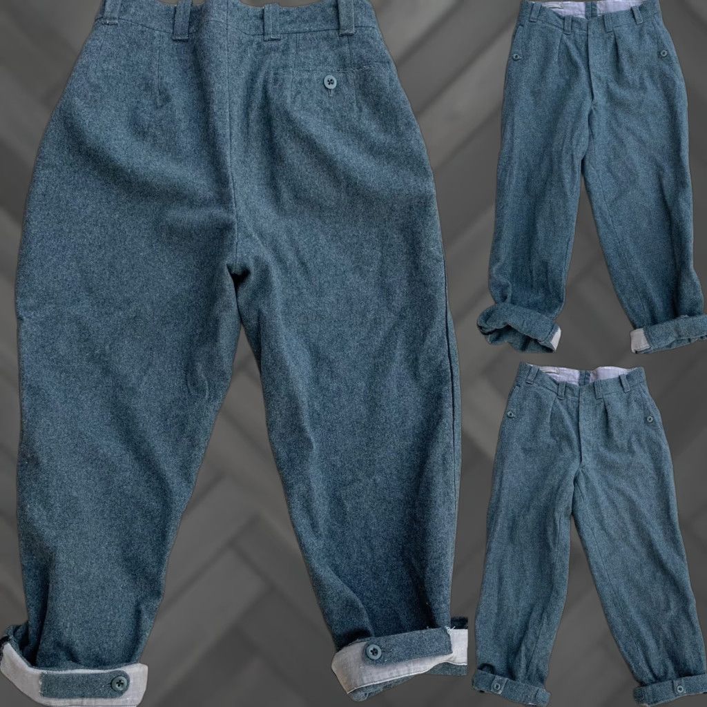 Vintage VINTAGE wool military pants button fly LU69 EX 40 70 (waist 30”) | Military | Pants | Adult | 30 | 100% Wool | Casual | Regular | United States | Mens Size US 30 / EU 46 - 1 Thumbnail