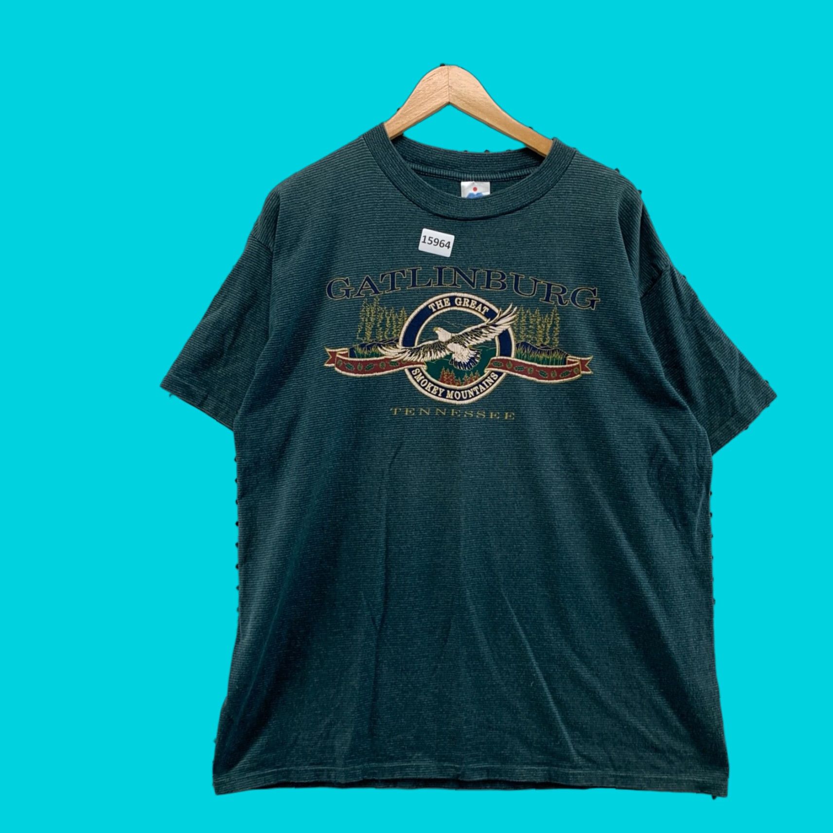 Vintage VINTAGE Miller Gatlinburg Shirt XL Green Striped Smoky Mountain Unisex Size US XL / EU 56 / 4 - 1 Thumbnail