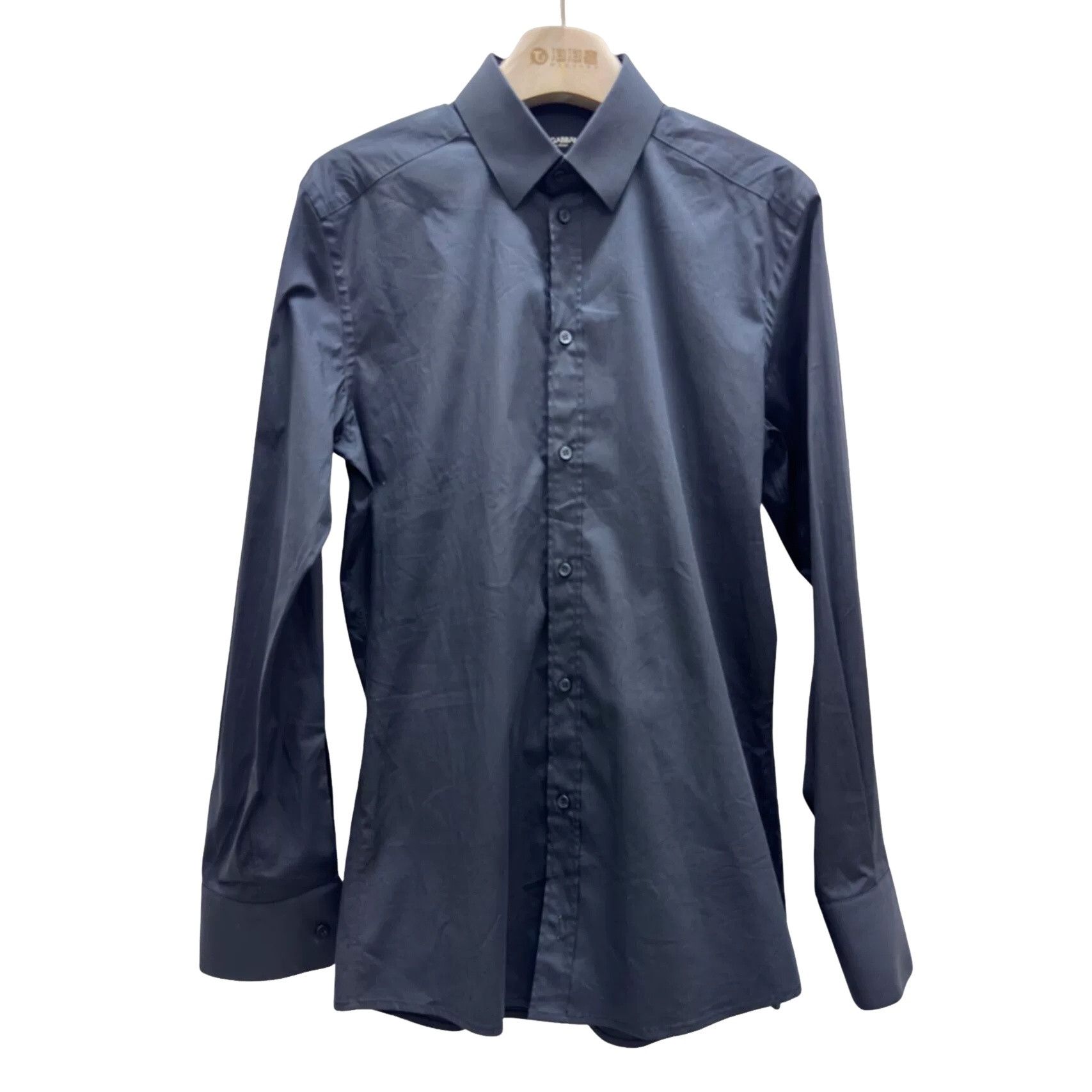 Dolce & Gabbana Dolce & Gabbana Blue Gold Line Cotton Shirt 37 Size US S / EU 44-46 / 1 - 1 Thumbnail