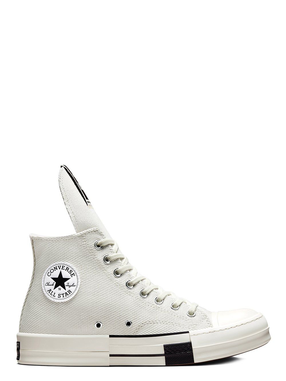 image of Rick Owens Sneakers Shoes Leather High Low Drkshdw Runner in White, Men's (Size 10)