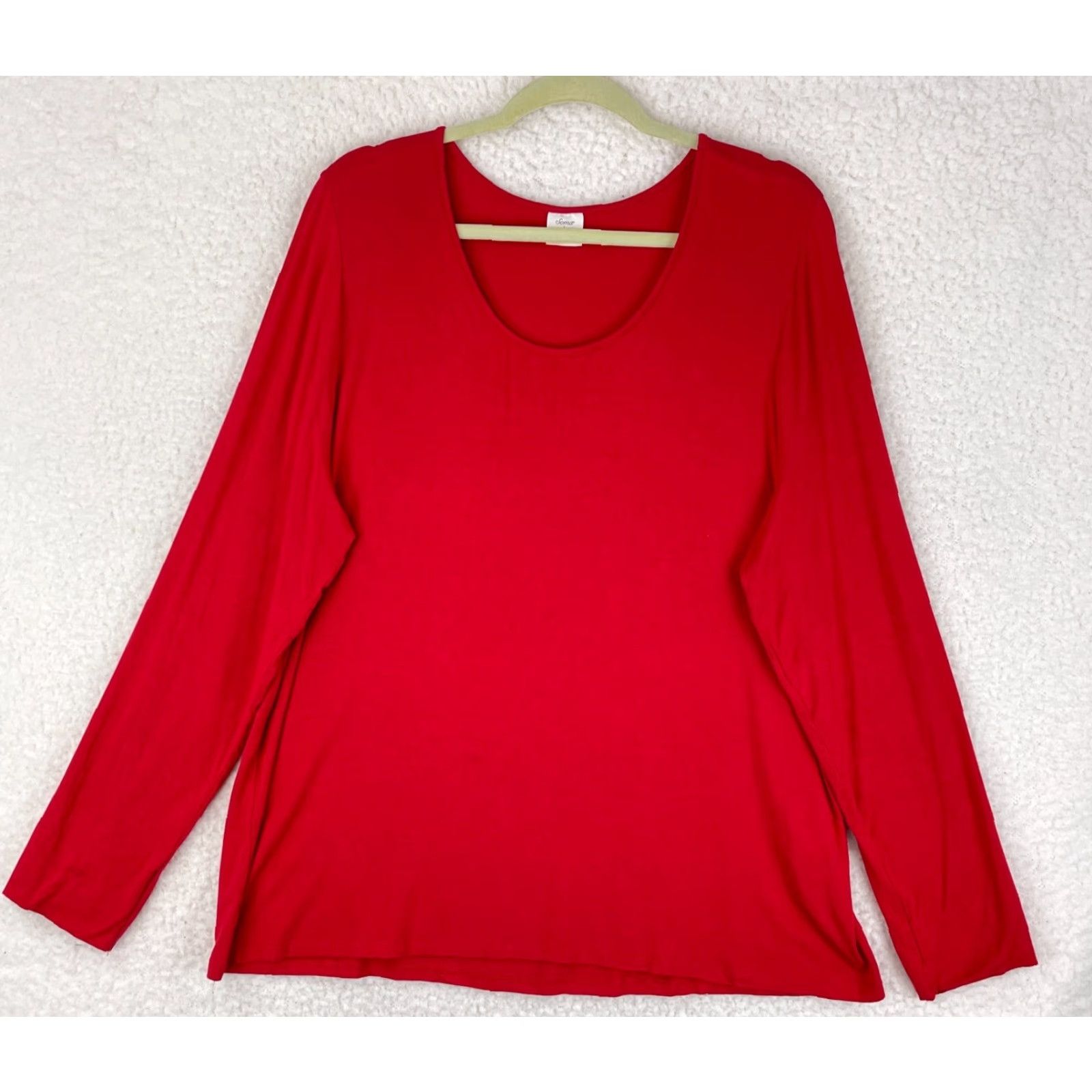 Vintage Soma Shirt Women XL Red Long Sleeve Stretch Casual Pullover Size XL / US 12-14 / IT 48-50 - 2 Thumbnail