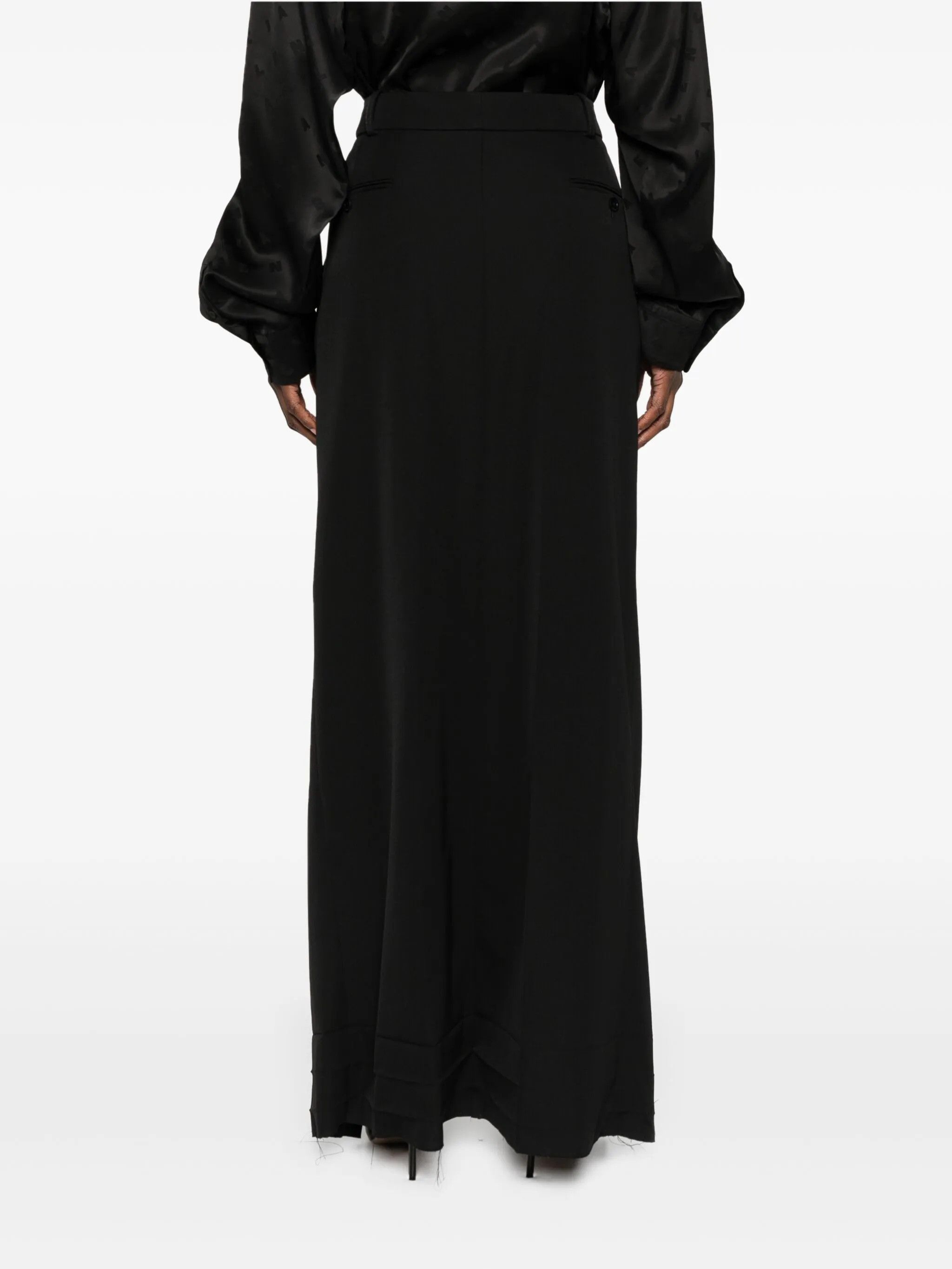 Balenciaga o1y0625 Maxi Skirt in Black Size 26" / US 2 / IT 38 - 4 Thumbnail