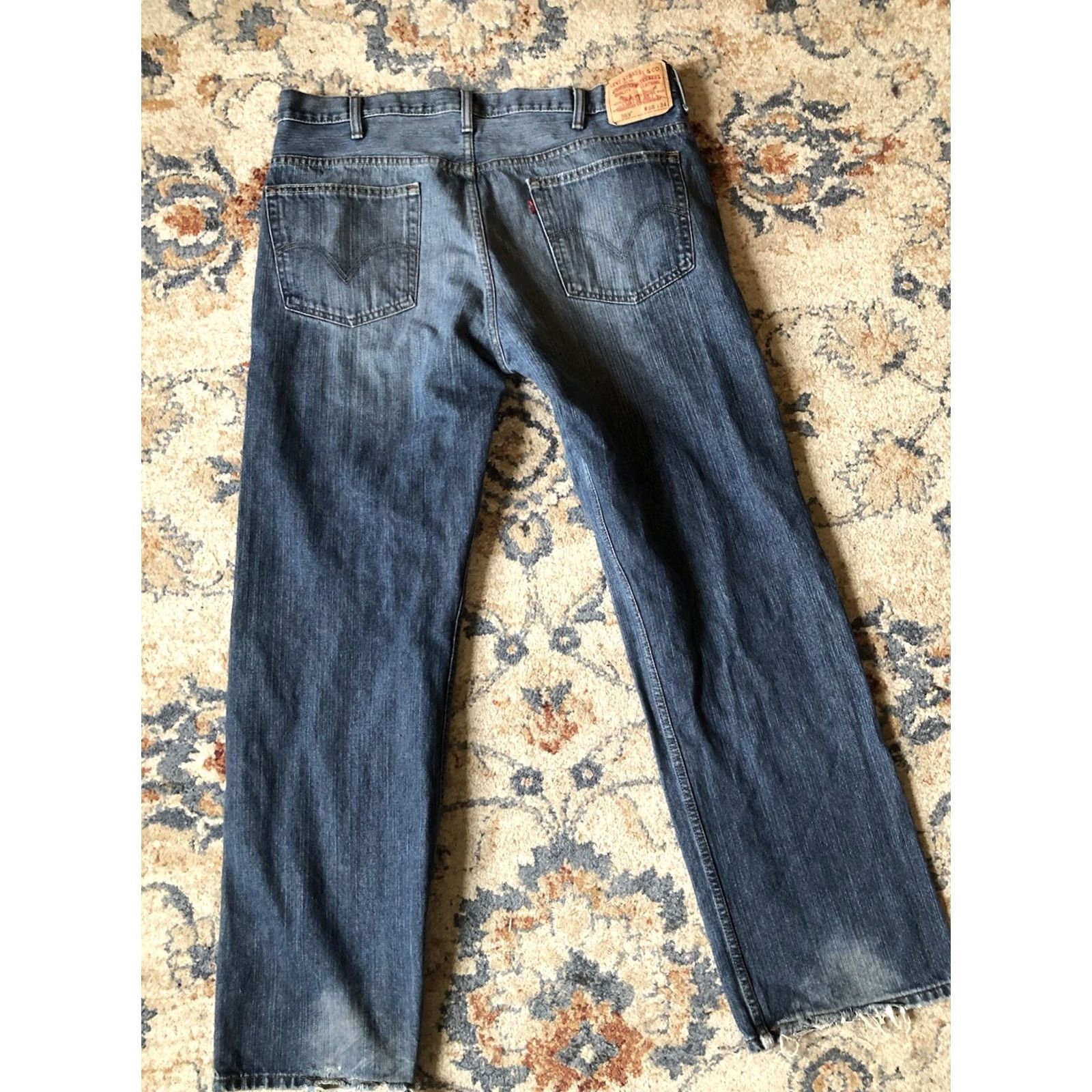Levi's VTG Levi’s 569 Loose Straight Denim Jeans Dark Blue 38x34 Regular Men 5-Pocket Jeans Grunge 90s Size US 38 / EU 54 - 7 Thumbnail