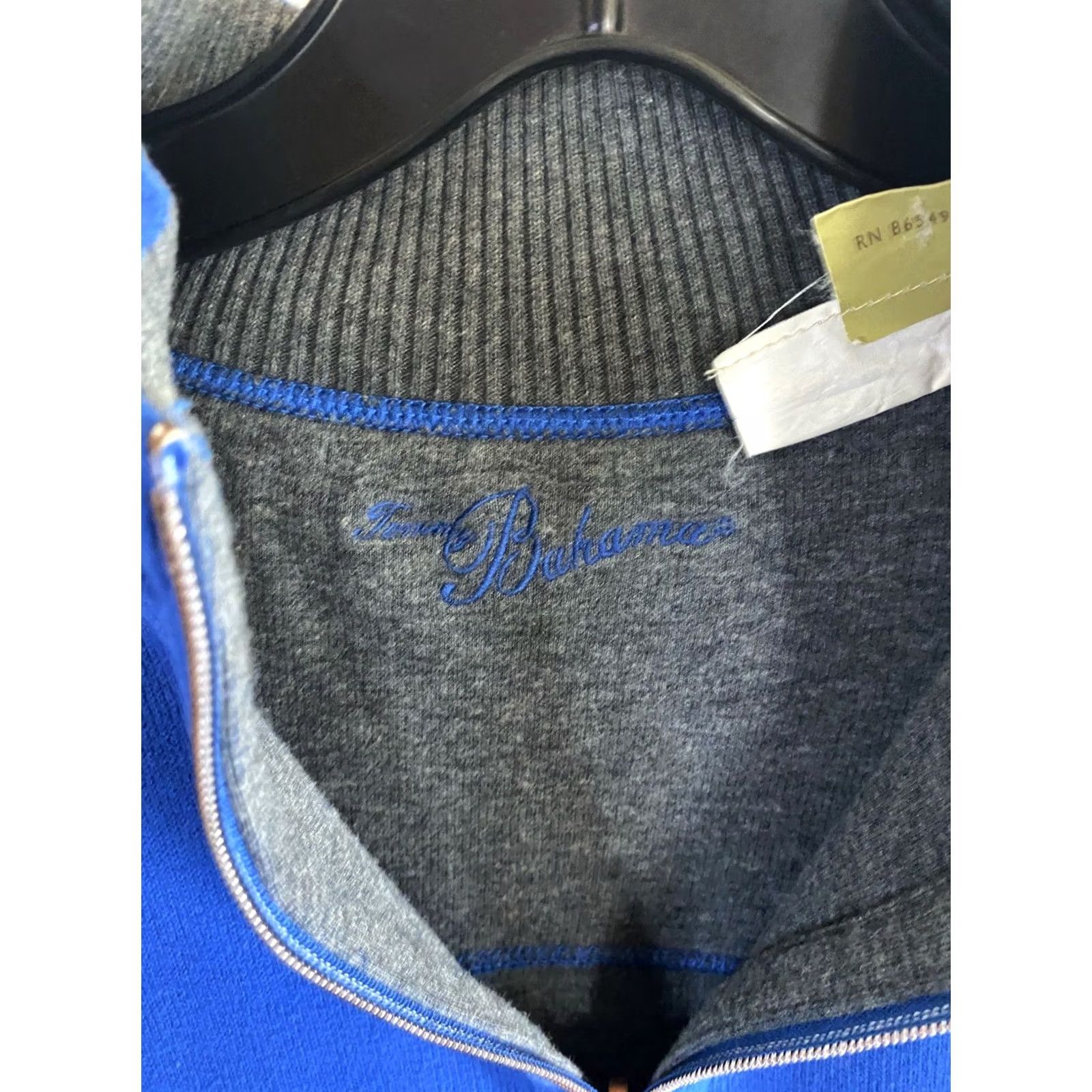 Tommy Bahama Tommy Bahama Shirt Mens L Blue Gray Reversible SWEATER Polo Color Sharp 90s? Size US L / EU 52-54 / 3 - 6 Thumbnail