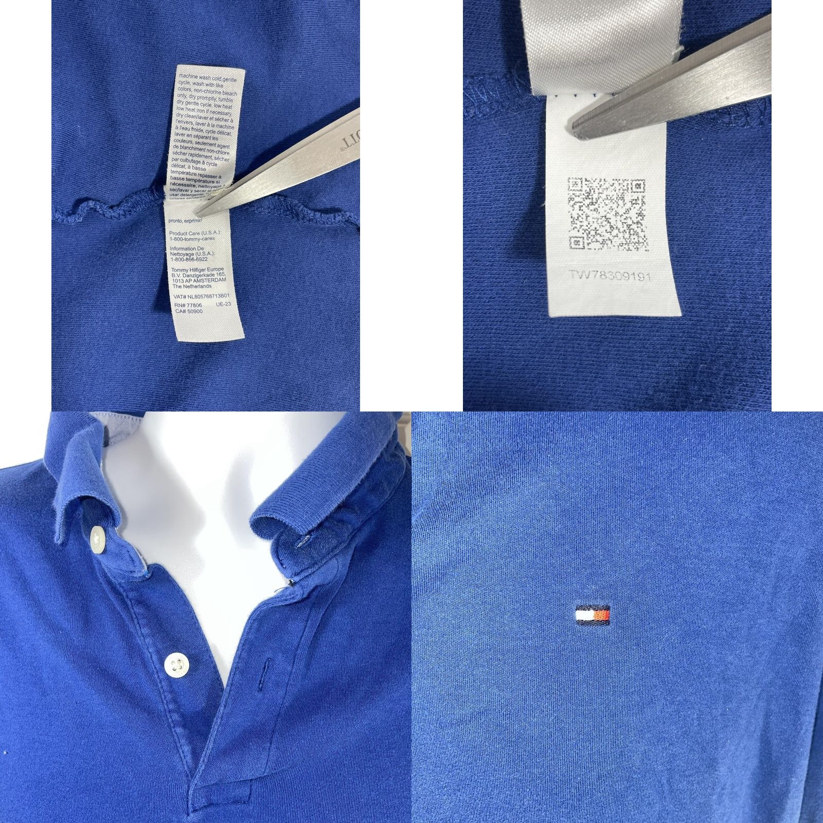 Tommy Hilfiger Tommy Hilfiger Polo Shirt Men XL Button-Down Short Sleeve Blue Chest Logo 100% Cotton Size US XL / EU 56 / 4 - 9 Thumbnail