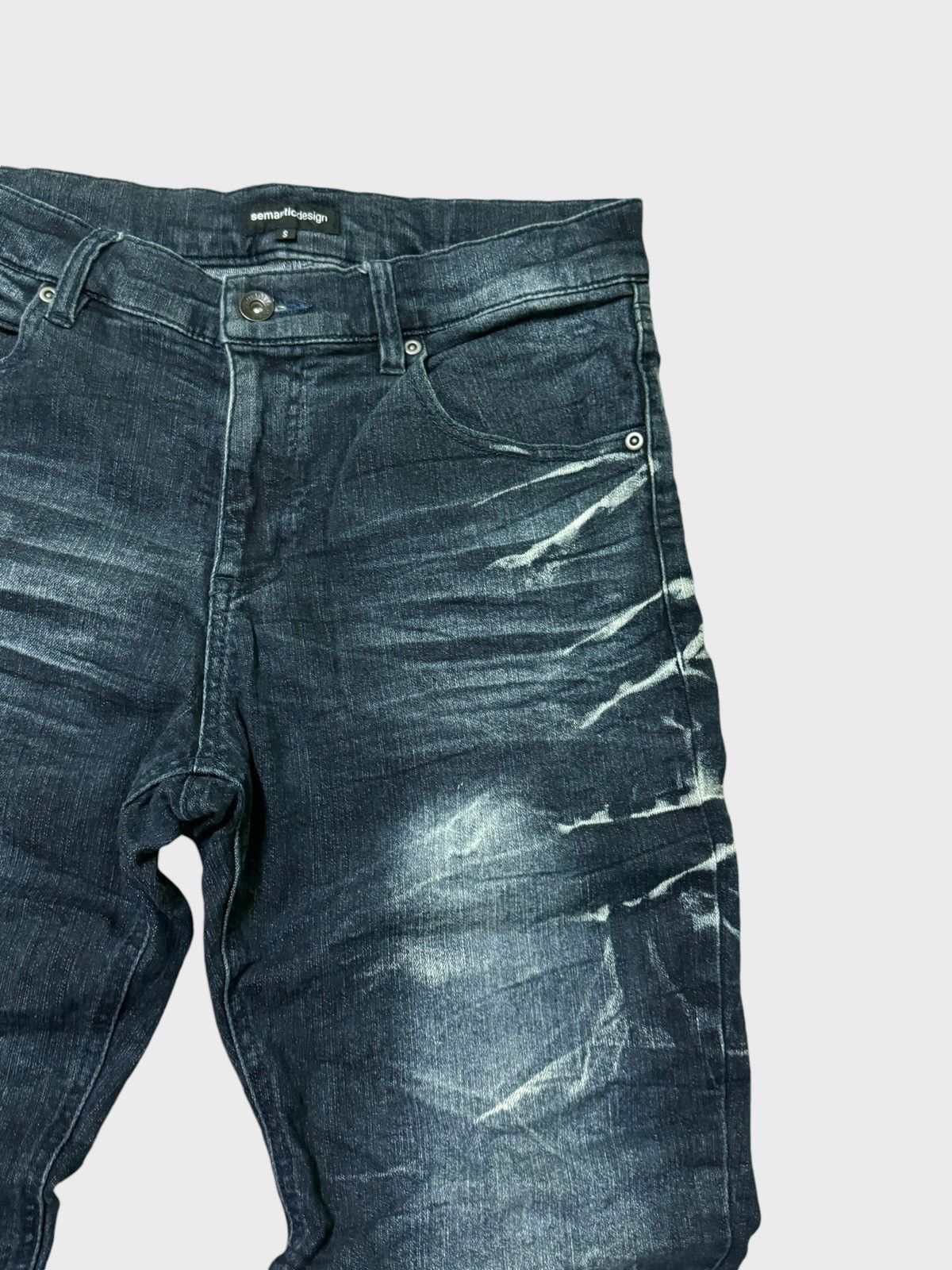 Designer × Japanese Brand × Vintage Vtg Semantic Design J Curve Legs Claw Mark Acid Wash Denim Size US 28 / EU 44 - 5 Thumbnail