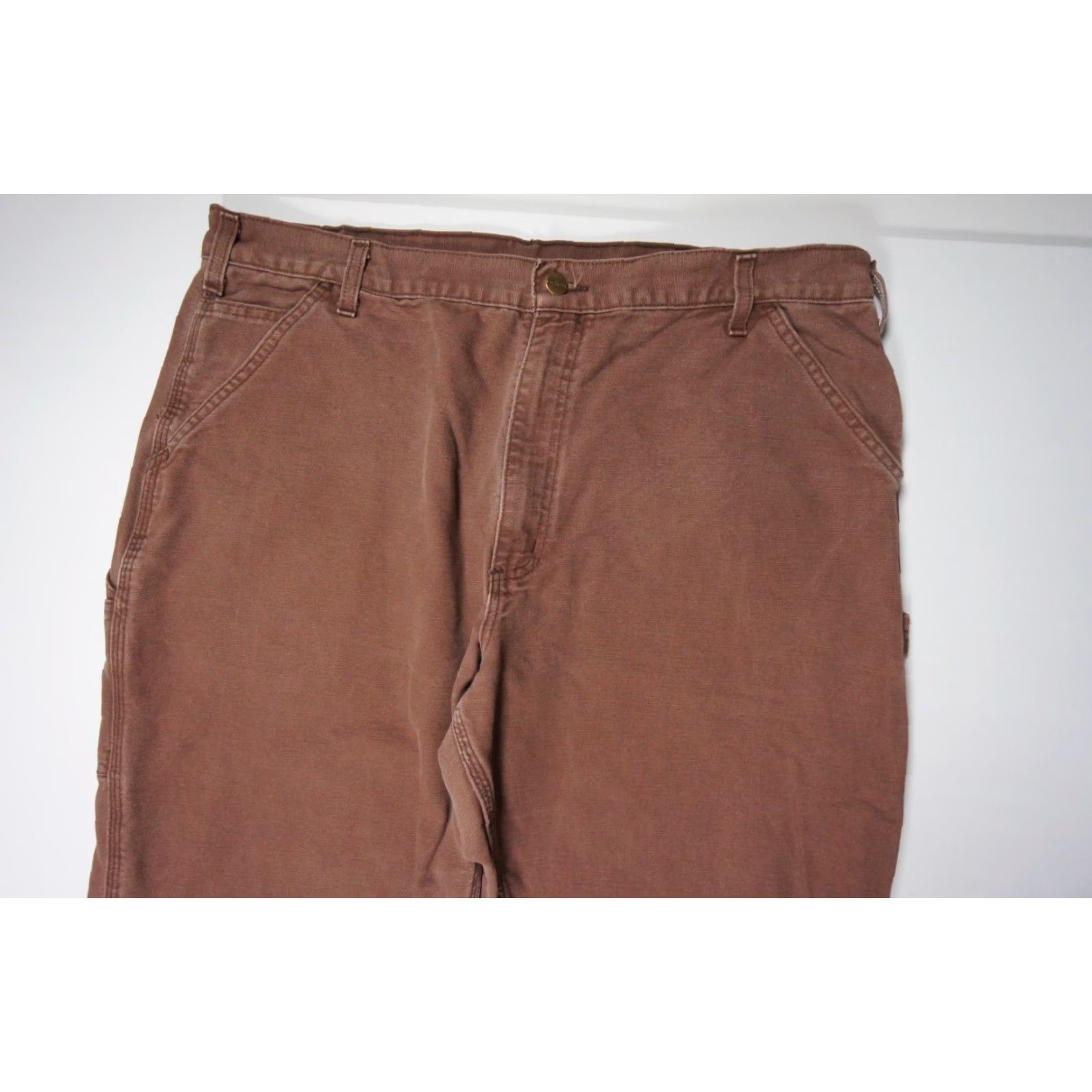 Carhartt Carhartt Brown Canvas Carpenter Pants Mens 40x29 Utility Straight Leg Workwear Size US 40 / EU 56 - 2 Thumbnail