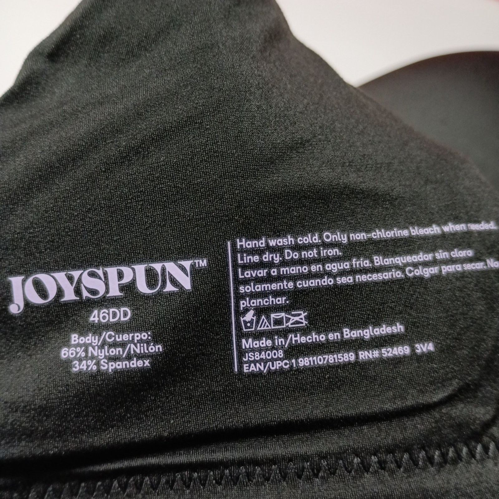 Other Joyspun Wirefree Full Coverage Bra Women's Size 46DD Black Size ONE SIZE - 5 Thumbnail
