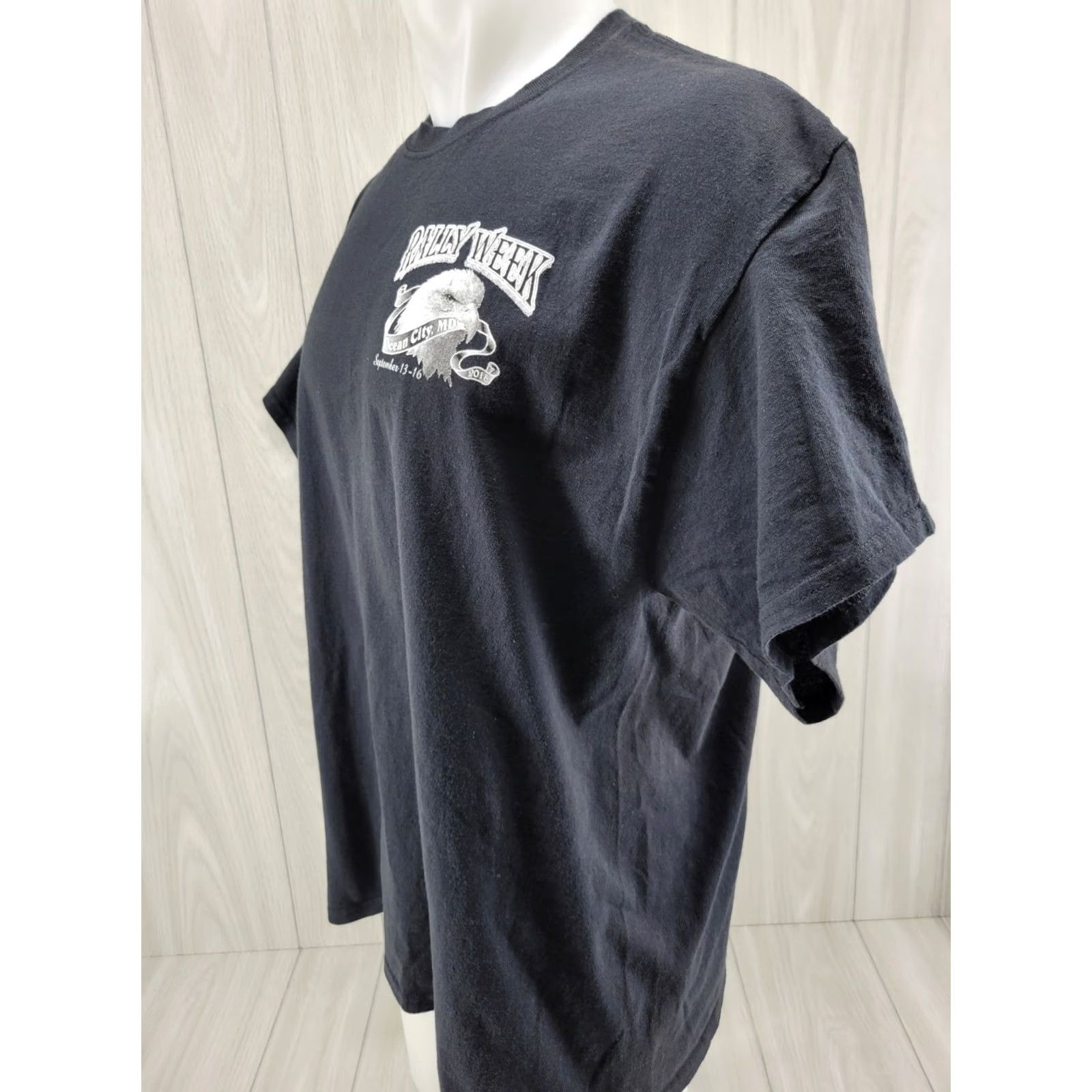 Gildan VINTAGE Men’s Shirt Black 2018 Ocean City MD XL Bike Rally Week Ride Hard Shirt Size US XL / EU 56 / 4 - 3 Thumbnail