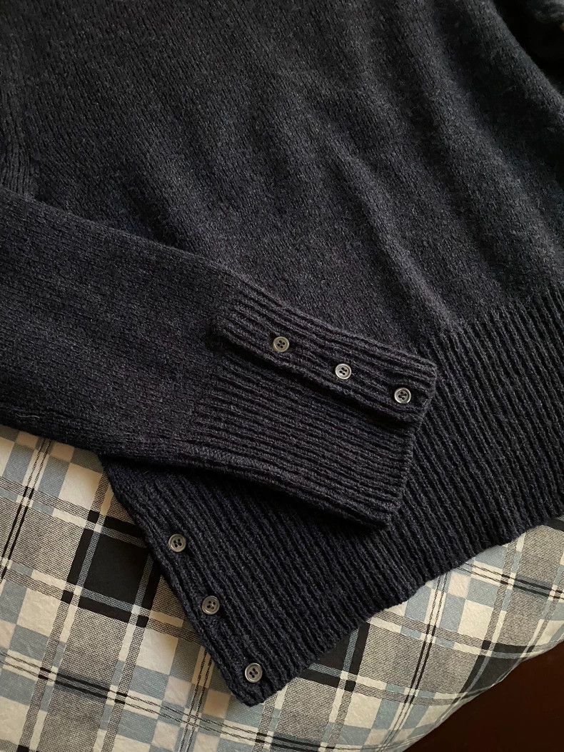 Thom Browne Thom browne Classic four-bar round-neck sweater 2503-Nexta Size US M / EU 48-50 / 2 - 2 Thumbnail