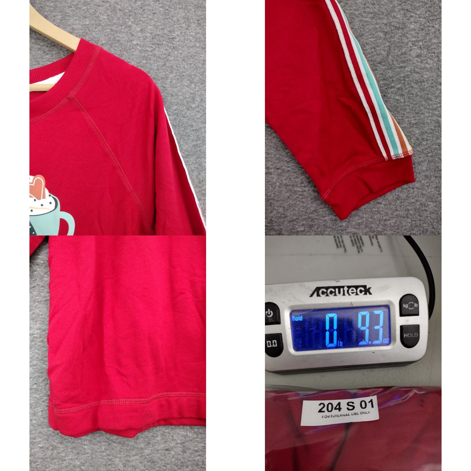 Vintage Joyspun Women's LOVE Print Pajama Top Shirt L Red 12-14 Graphic Print Crew Neck Pullover Mock-Tek Size L / US 10 / IT 46 - 8 Thumbnail