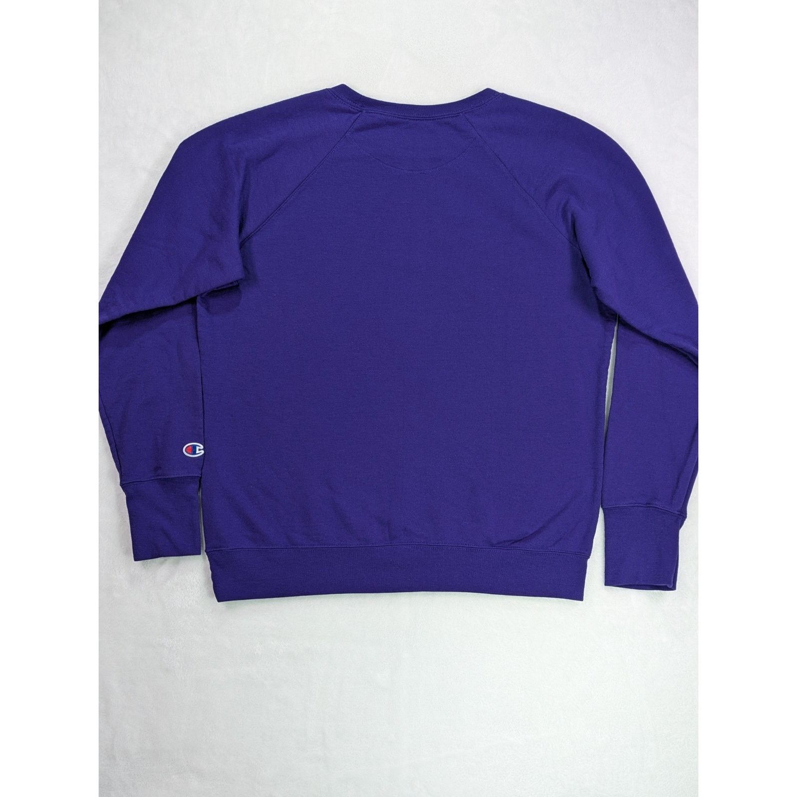 Champion Sz L Purple Powerblend Crewneck Holographic Logo Sweatshirt Size L / US 10 / IT 46 - 11 Thumbnail