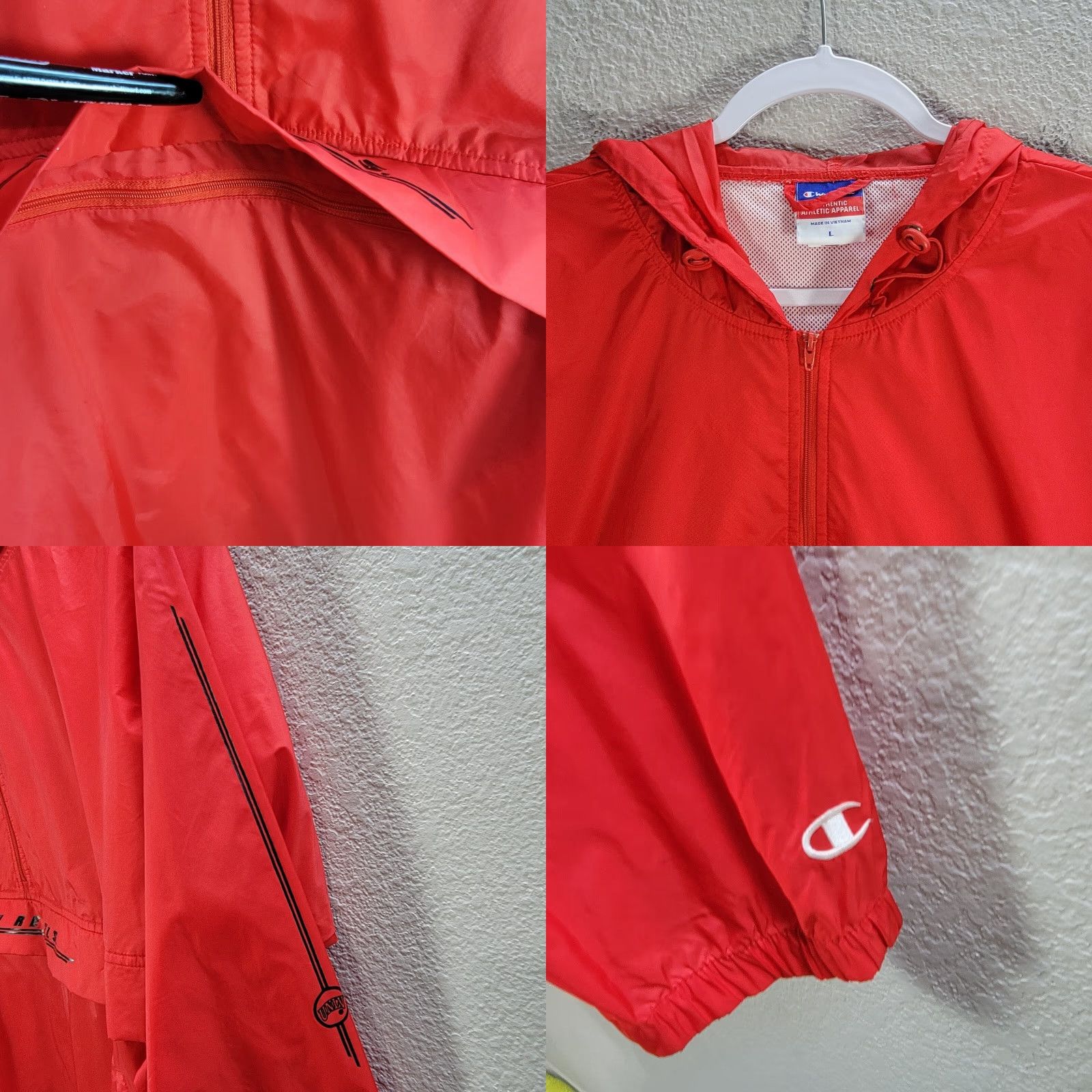 Champion VINTAGE Champion UNLV Rebels Nylon Hooded Windbreaker Jacket Sz LARGE Men Red Windbreaker Hooded UNLV Rebels Champion Jacket L Mens Size US L / EU 52-54 / 3 - 8 Thumbnail