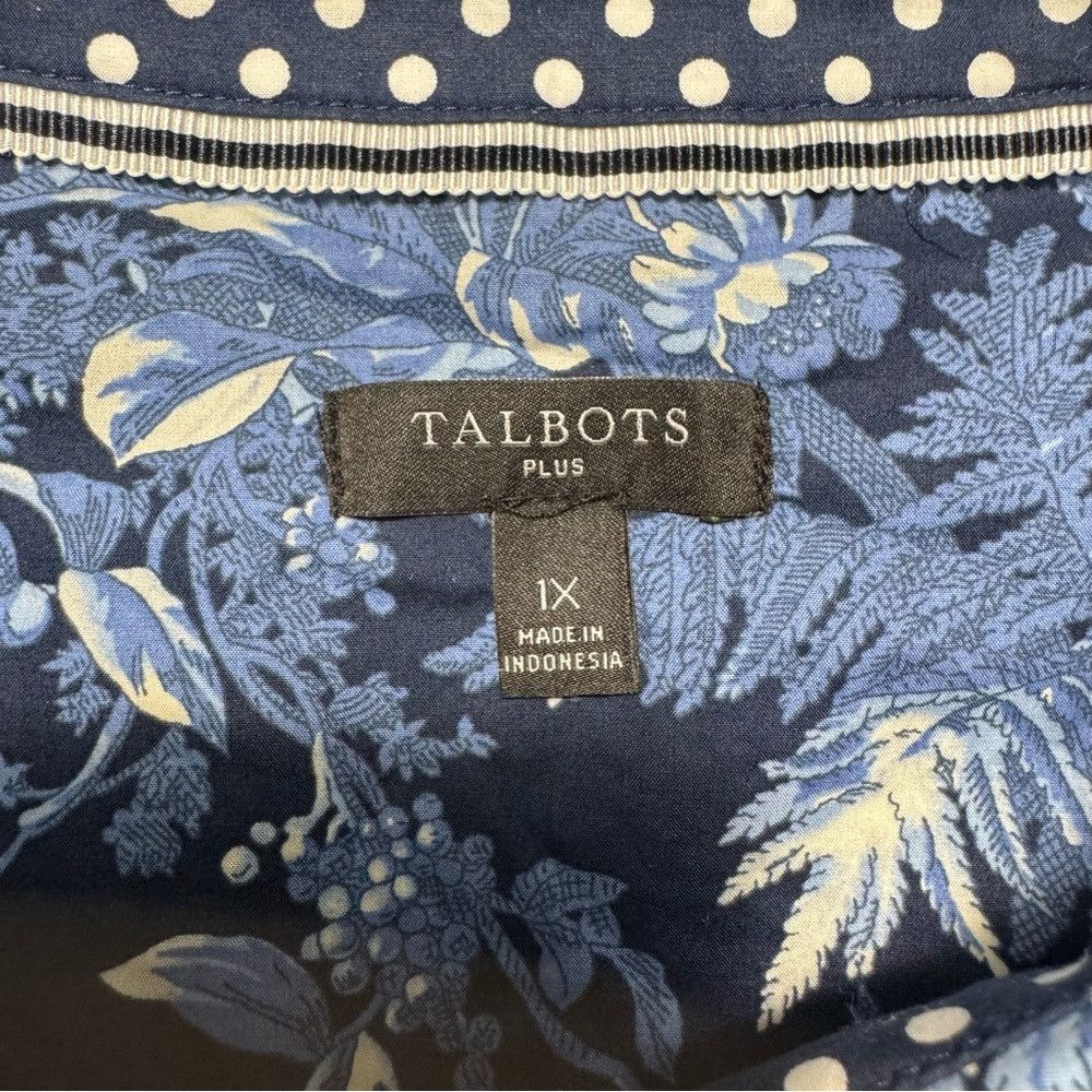 Talbots Talbots Cotton Fall Toile Button Front Shirt Size 1X Size XL / US 12-14 / IT 48-50 - 7 Thumbnail