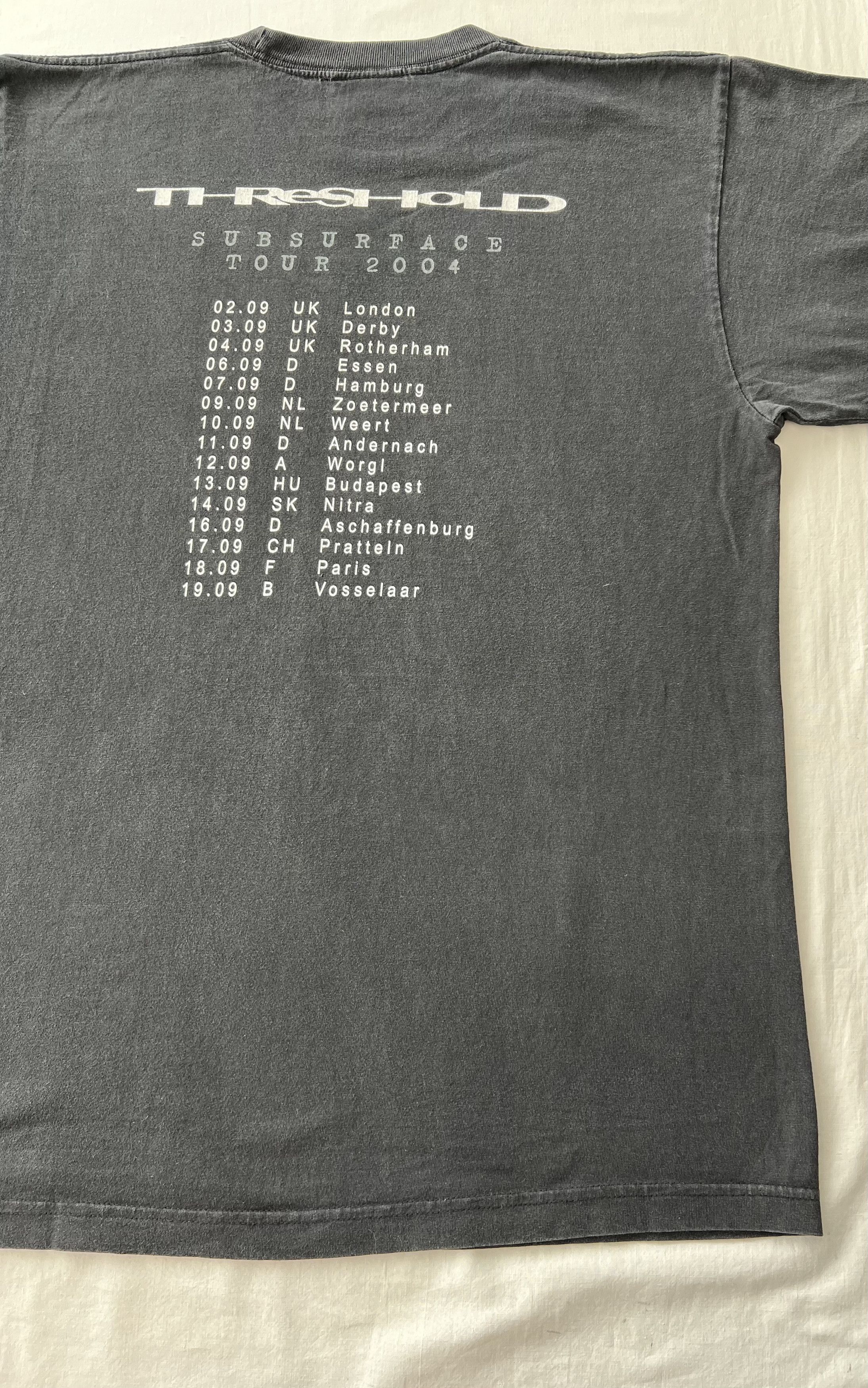Band Tees Vintage 2004 Threshold Subsurface Metal Band Black T-shirt Size US L / EU 52-54 / 3 - 19 Thumbnail