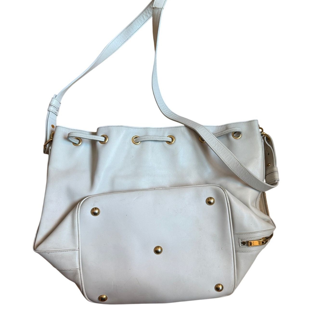 Saint Laurent Paris Saint Laurent Grey Emmanuelle Leather Crossbody Bag Size ONE SIZE - 2 Thumbnail
