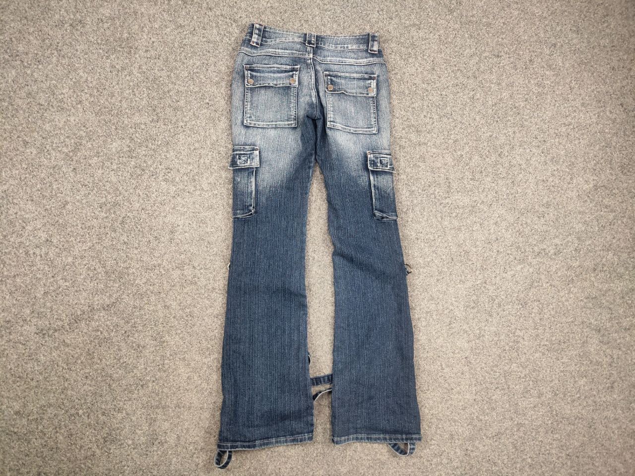If Six Was Nine Vintage eclix le Grand Bleu Y2K Cargo Flared Stopped Jeans Size US 30 / EU 46 - 10 Thumbnail