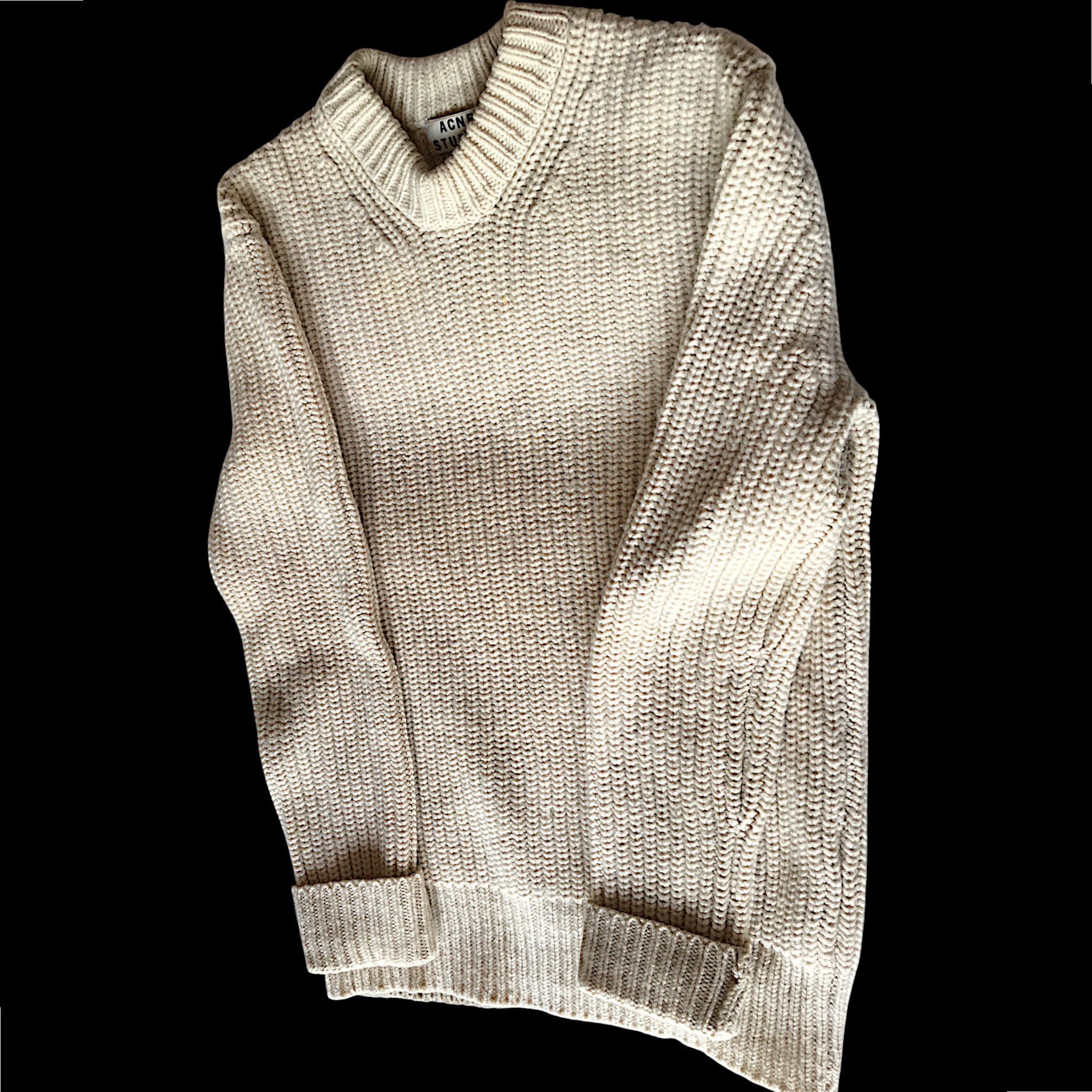 Acne Studios Acne Studios Miles - Cream Wool Chunky Knit Sweater 2013 Size XS / US 0-2 / IT 36-38 - 8 Thumbnail