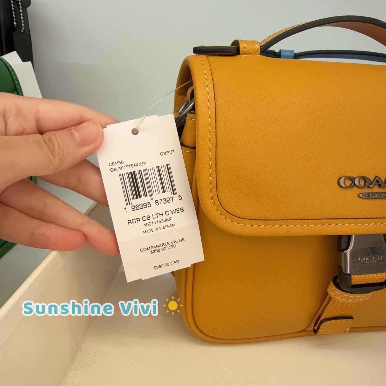 Coach NWT COACH Racer Crossbody Bag Buttercup Leather CBH56 Size ONE SIZE - 4 Thumbnail