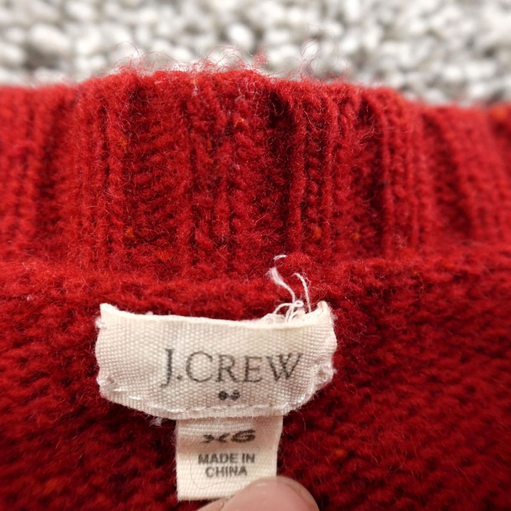 J.Crew J.CREW Sweater Womens XS Red Lambswool Crewneck Knit Cozy Soft Warm Pullover Size XS / US 0-2 / IT 36-38 - 4 Thumbnail