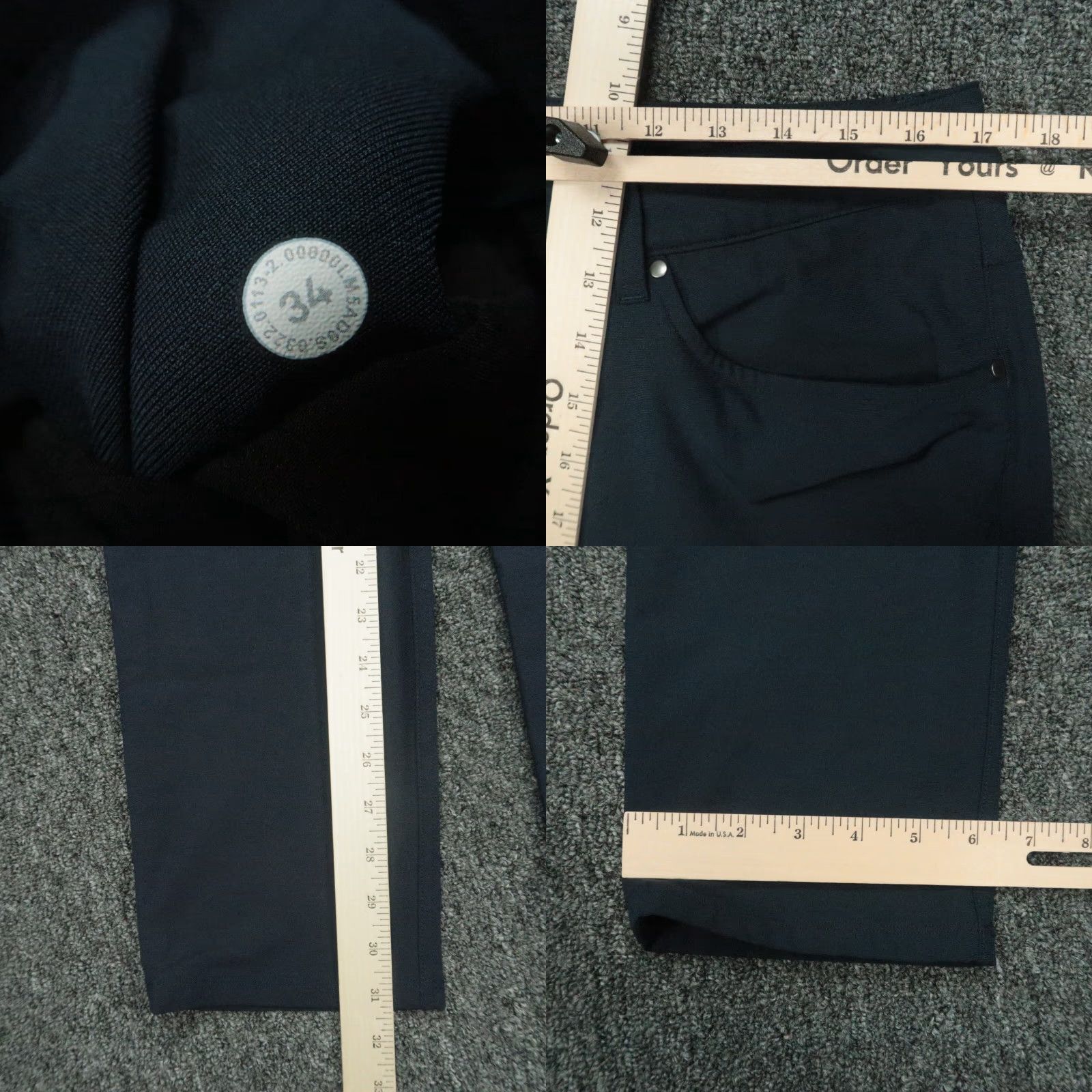 Lululemon Lululemon Pants Men 34x31 Blue ABC Classic Fit Zip Pocket Chino Warpstreme Size US 34 / EU 50 - 8 Thumbnail