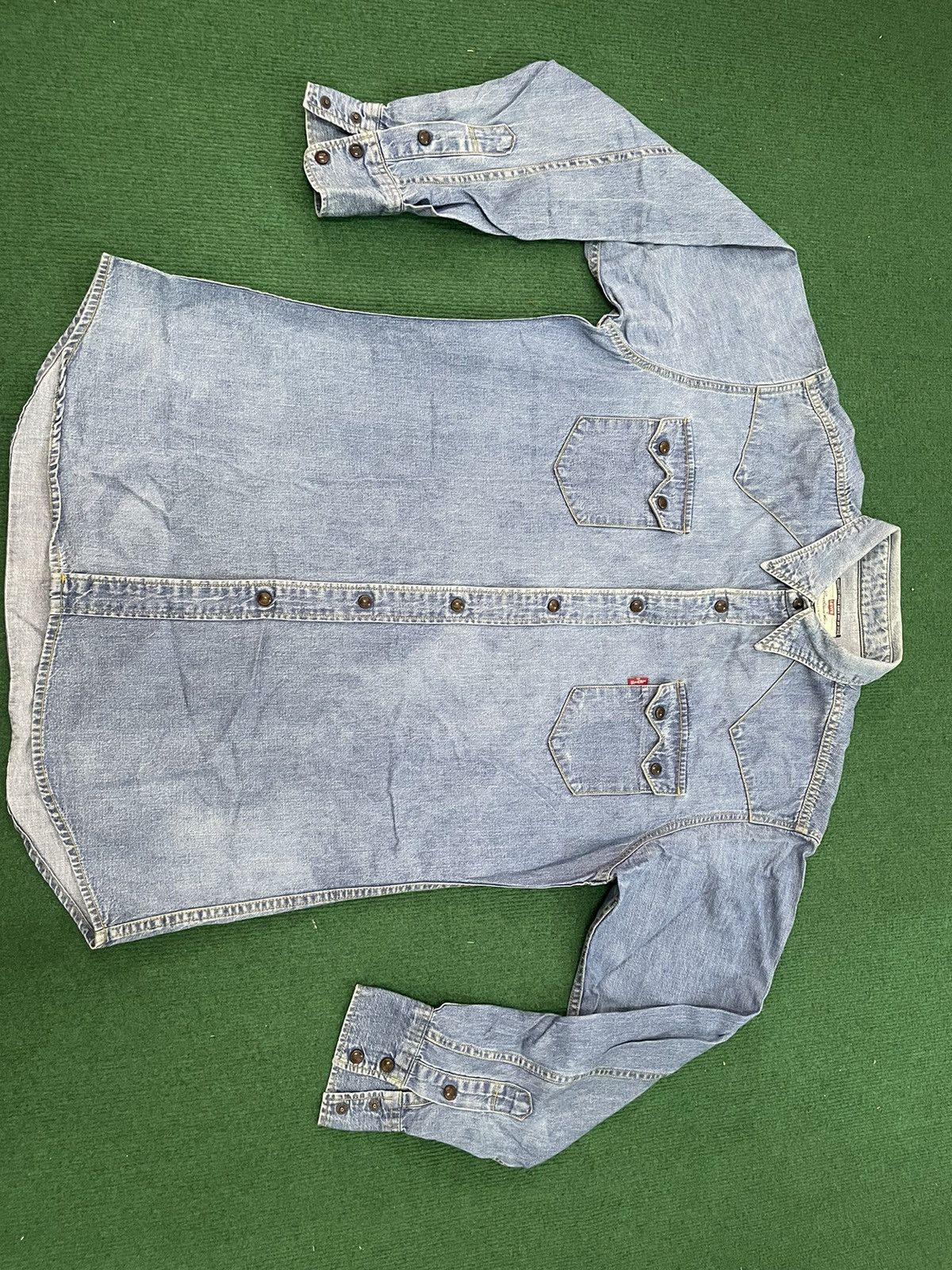 Levi's Vintage Levis Western Selvage Shirt 90s Size US M / EU 48-50 / 2 - 2 Thumbnail
