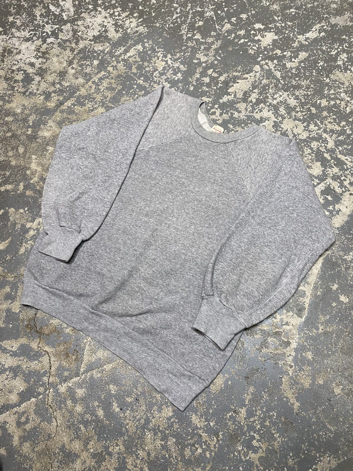 Vintage True Vintage Healthknit Blank Grey 60s Crewneck Sweatshirt Size US M / EU 48-50 / 2 - 2 Thumbnail