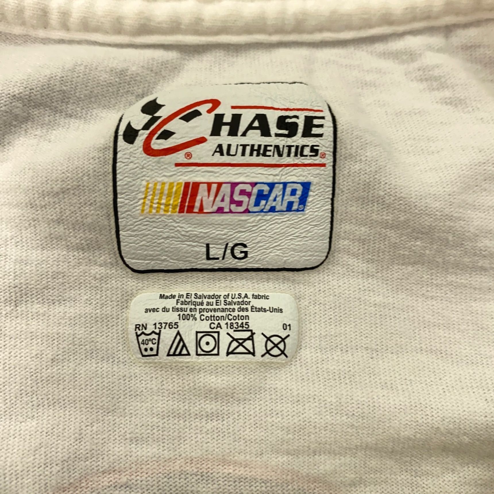 Chase Authentics Nascar Shirt Mens Large White All American Race Tour Bristol Tennessee Shirt Size US L / EU 52-54 / 3 - 3 Thumbnail