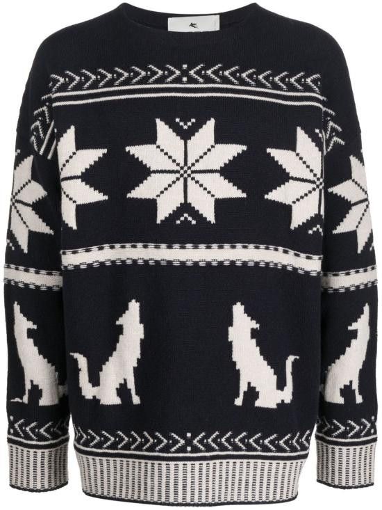Etro ETRO Men Sweater 1N832 97400200 Blue Size US M / EU 48-50 / 2 - 1 Thumbnail