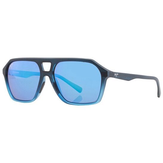 Maui Jim Maui Jim Wedges B880-03 Black Fade Blue Polarized 57mm Size ONE SIZE - 10 Thumbnail