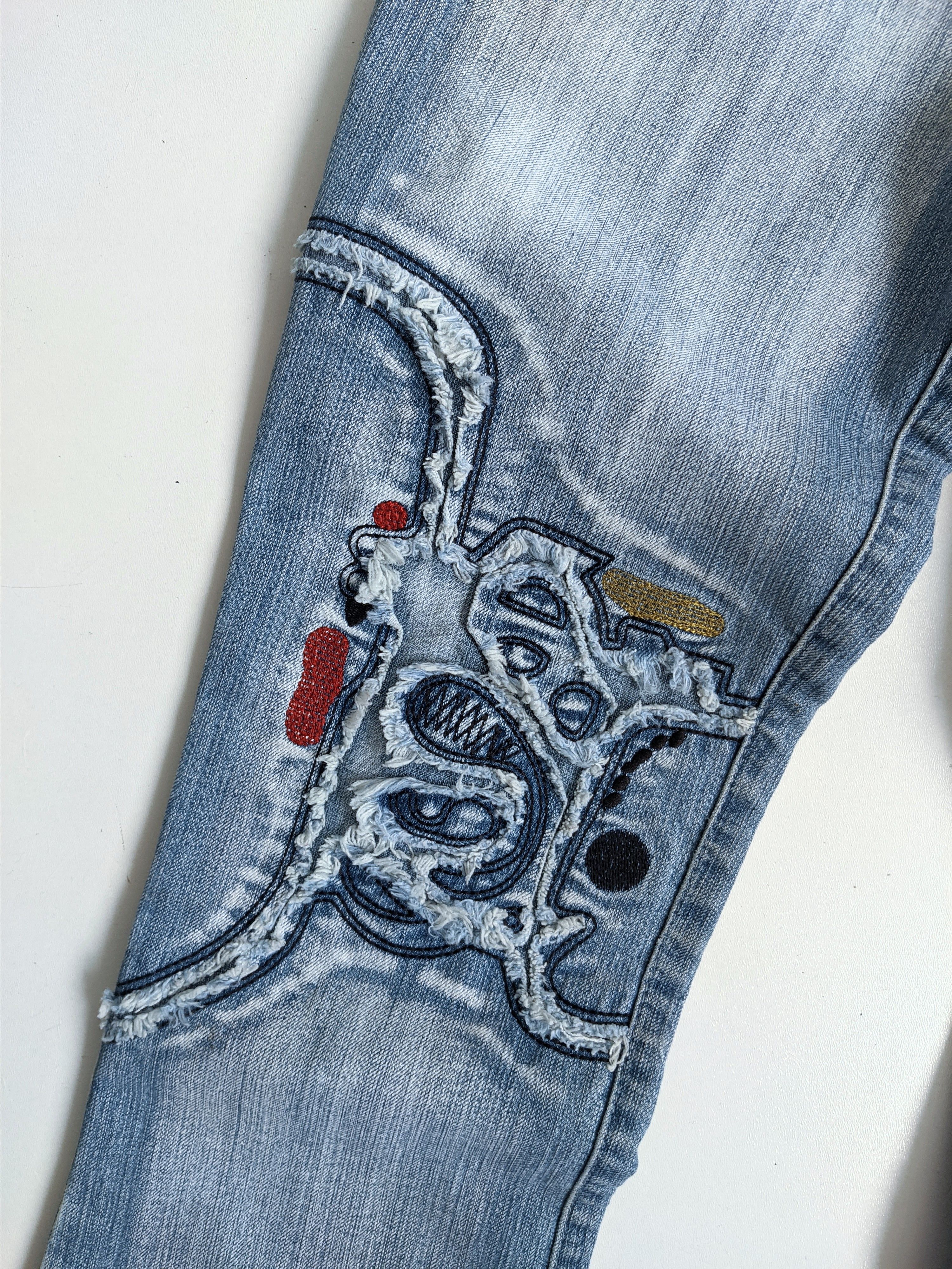 Vintage Vintage jeans distressed y2k avant garde denim Size 28" / US 6 / IT 42 - 6 Thumbnail
