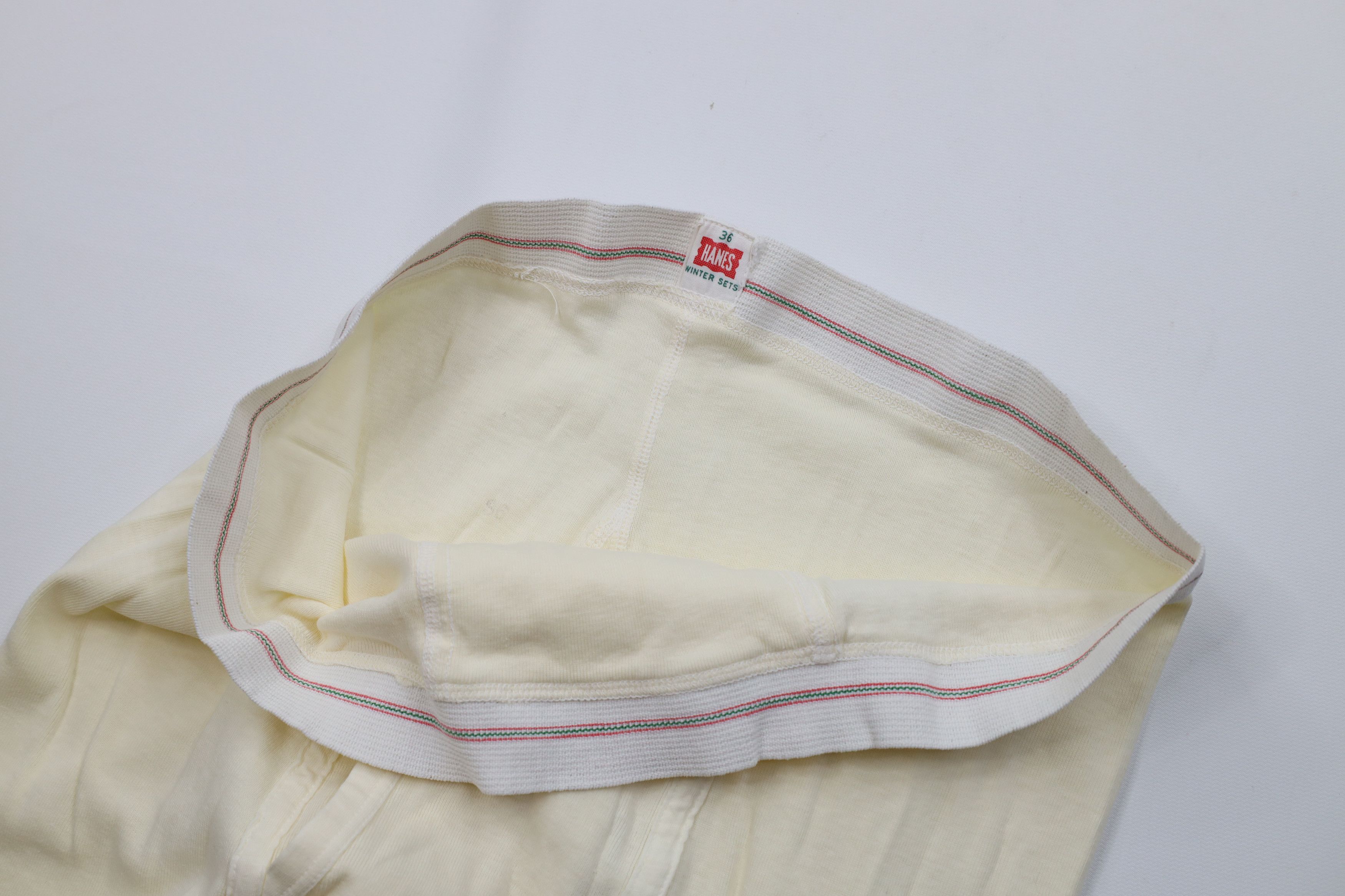 Hanes Vintage 40s Hanes Winter Sets Pants Joggers Cream USA Size US 36 / EU 52 - 7 Thumbnail