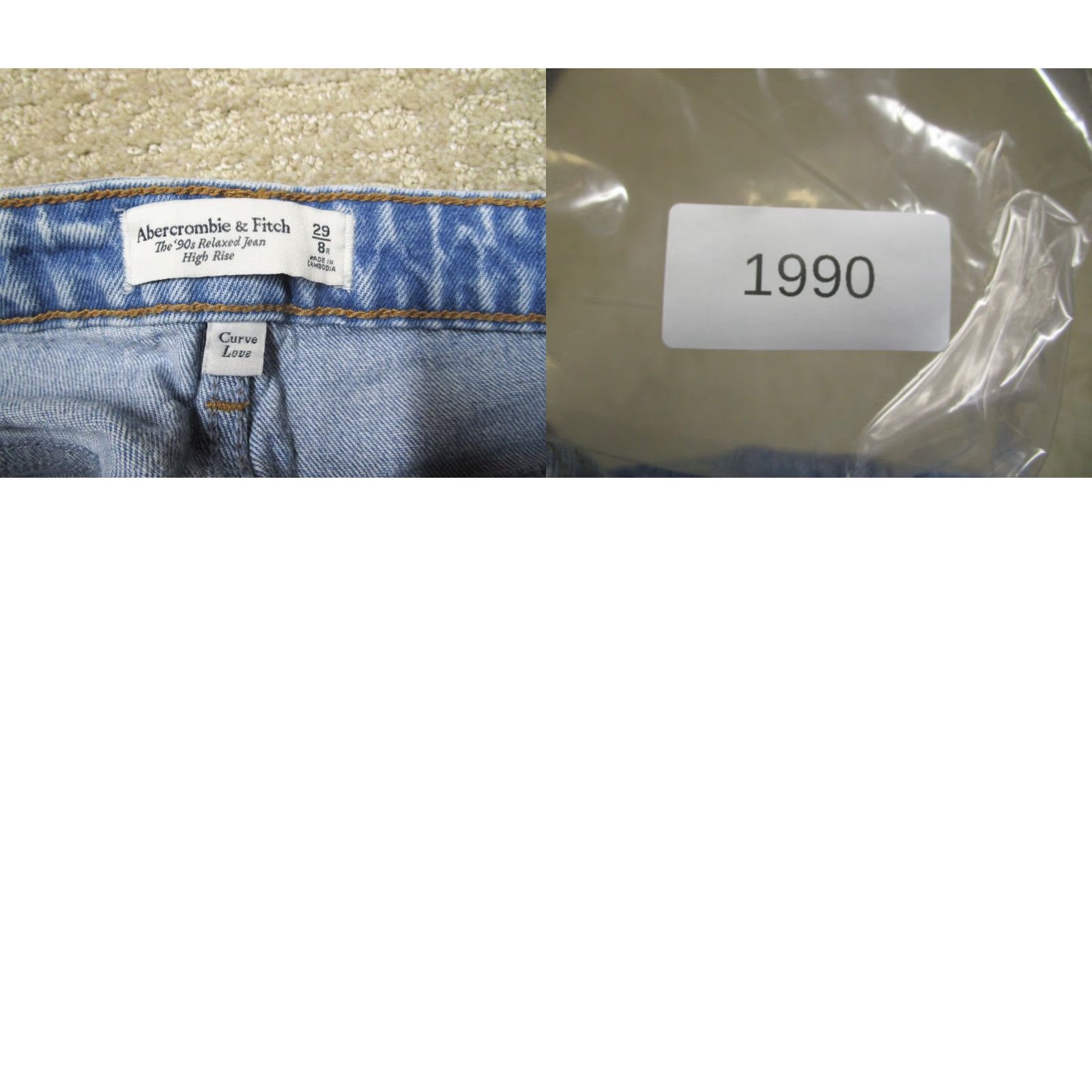 Abercrombie & Fitch Abercrombie & Fitch Jeans Women 29 Blue High Rise Wide Leg Pants Baggy Curvy 90s Jeans Womens Size 29 Blue Wide-Leg Retro Preppy Size 29" - 8 Thumbnail