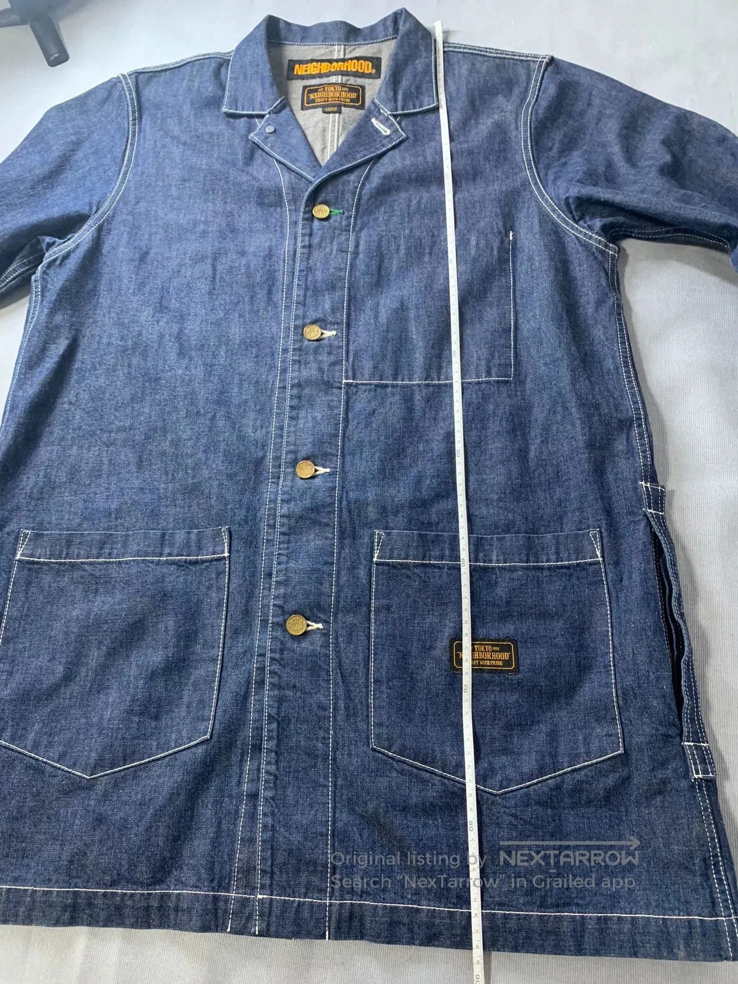 Neighborhood NEIGHBORHOOD Long Denim Jacket JKM02. Size US L / EU 52-54 / 3 - 8 Thumbnail