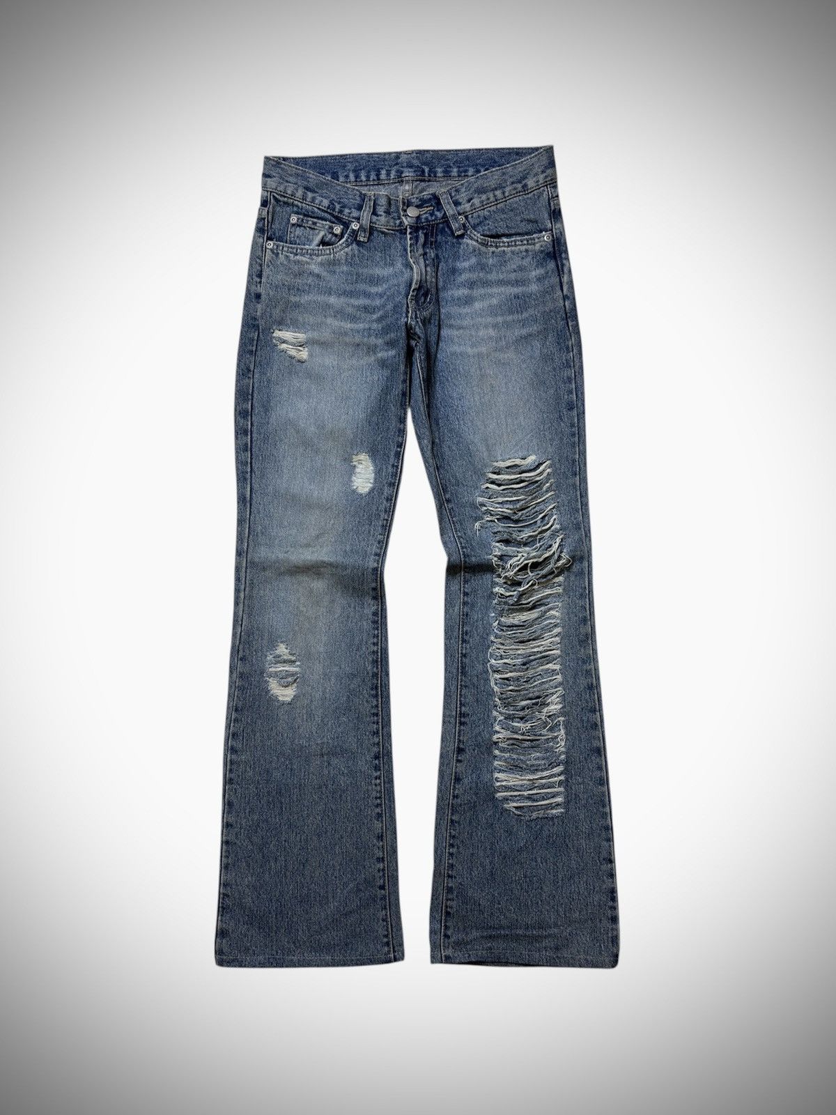 2000’s Rosso Bianco - Distressed Flare Jean’s Lgb Style