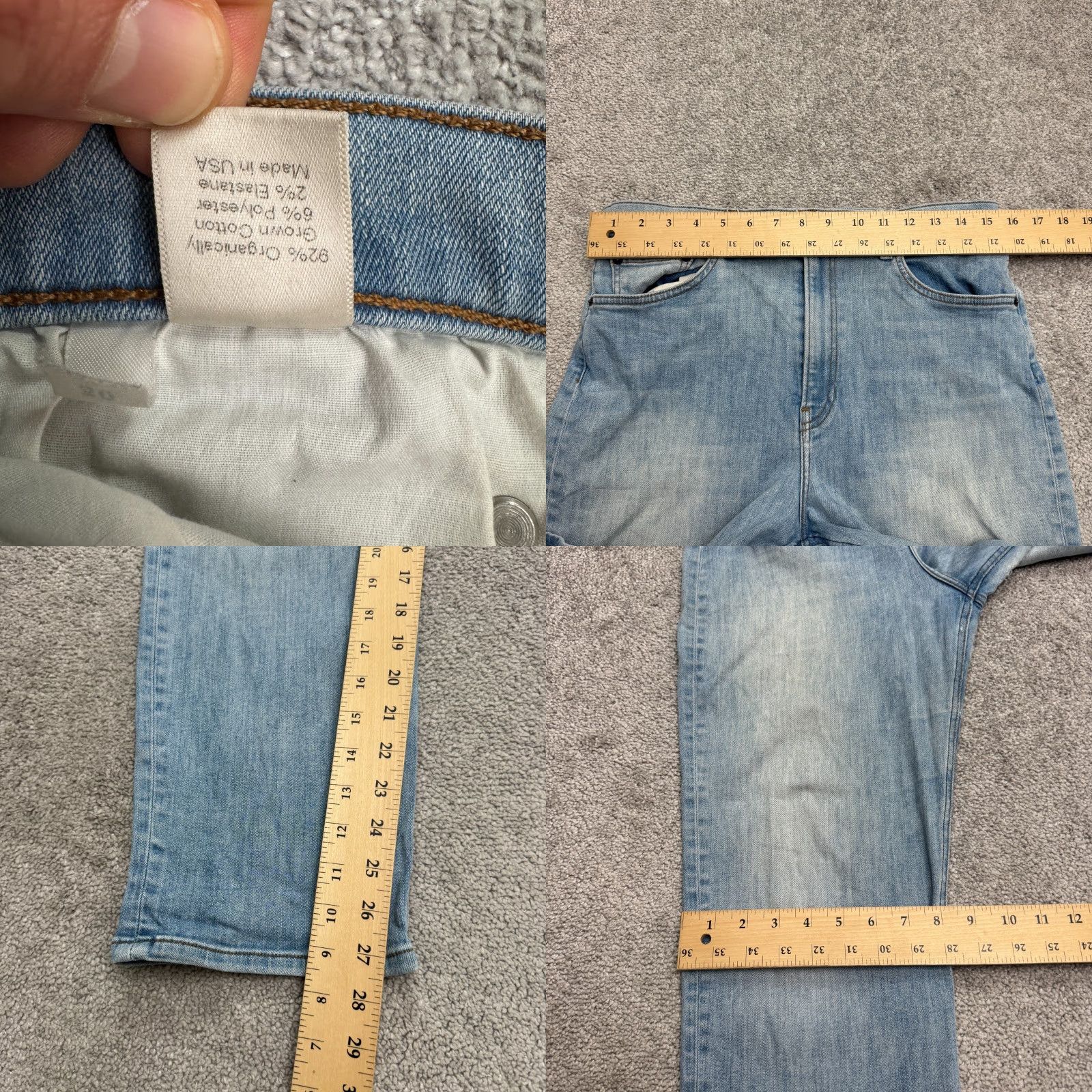 Reformation VINTAGE Reformation Claudia Relaxed Straight Leg Denim Jeans Womens 30 Curacao High Rise Blue 30 Jeans Womens Size 24" / US 00 / IT 34 - 8 Thumbnail