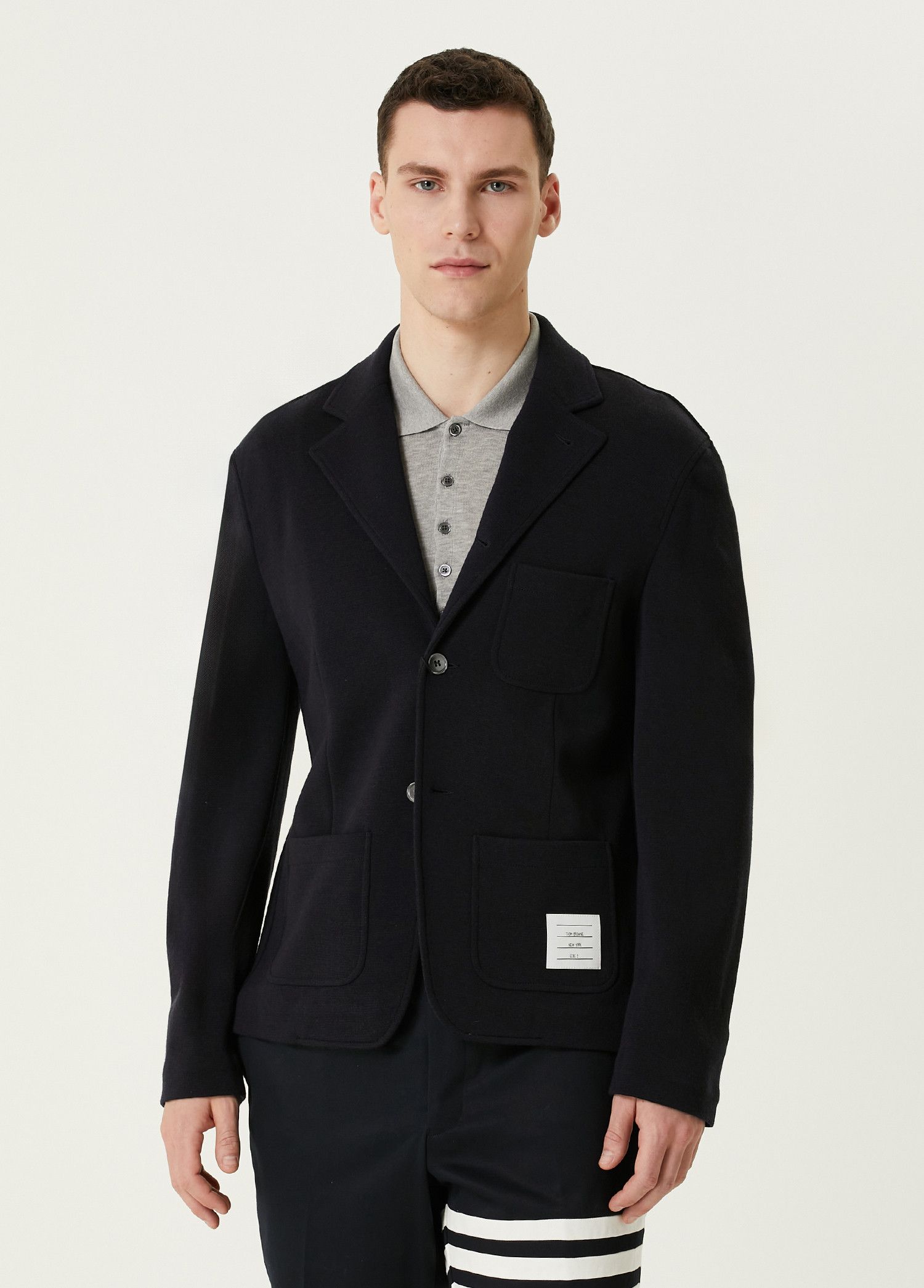 Thom Browne THOM BROWNE navy blue wool sportcoat jacket Size 2 / Medium Size US M / EU 48-50 / 2 - 1 Thumbnail