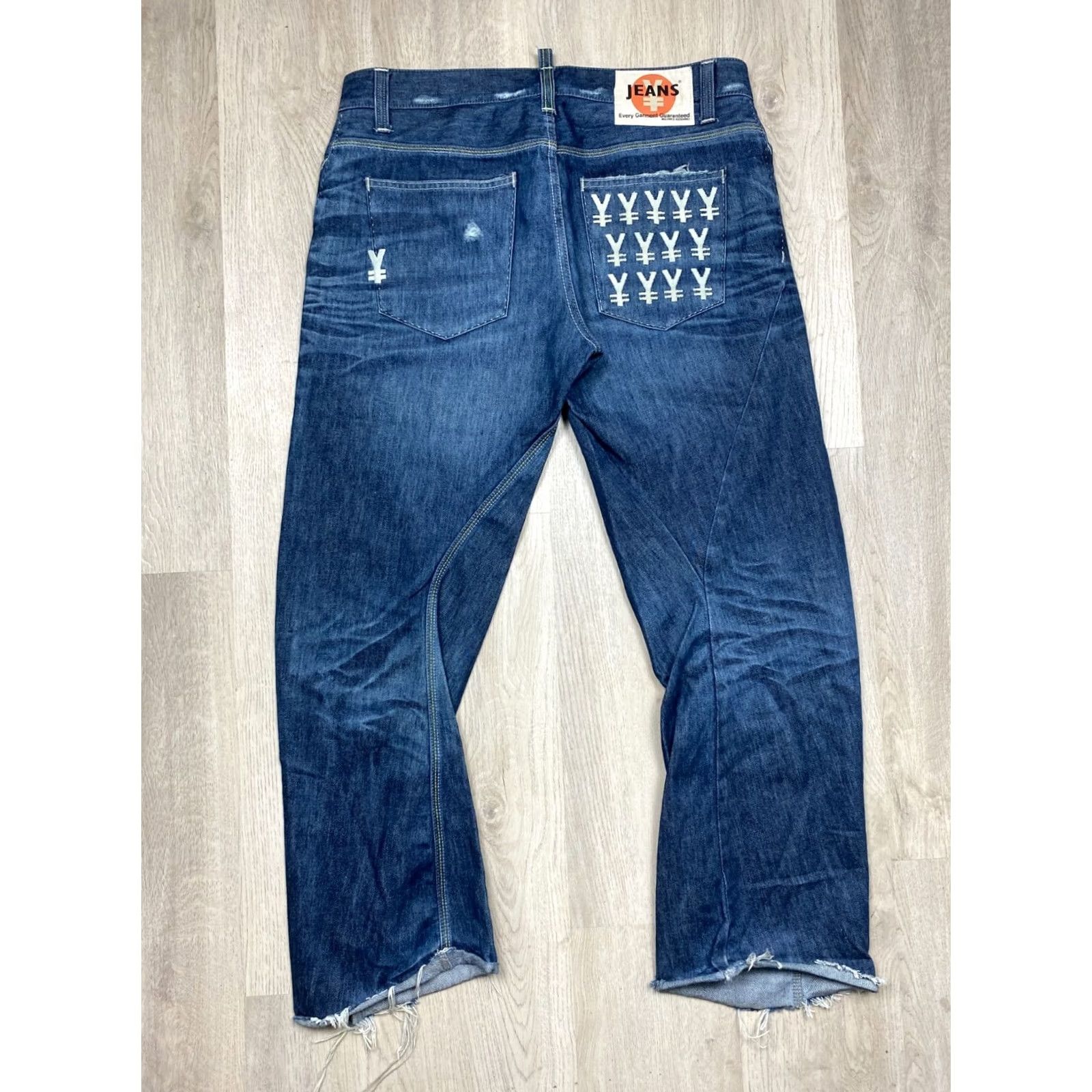 Denime VINTAGE Michiko Koshino Jeans Jeans Size 36 Men Denim Blue 36 Inseam 79cm Straight Regular Cotton Denim Logo Japan Pocket Erased Bottom 1990s Mens Size US 36 / EU 52 - 2 Thumbnail