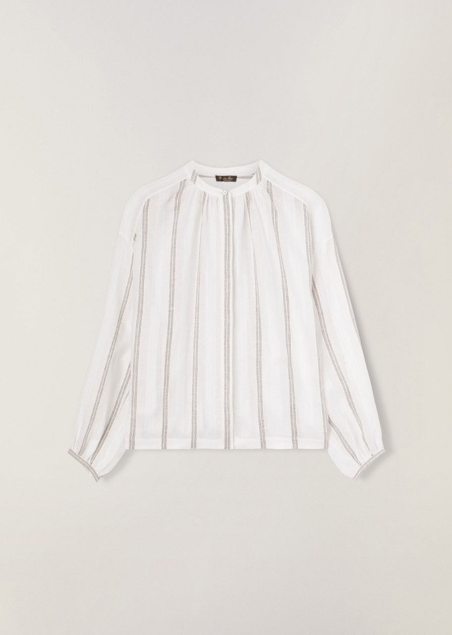 Loro Piana o1srvl11e0524 Shirt in White Size S / US 4 / IT 40 - 1 Thumbnail