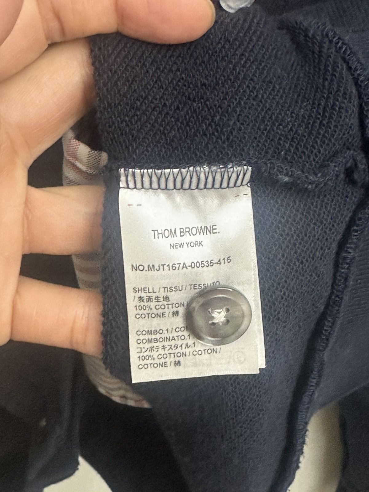 Thom Browne Thom Browne navy cotton cardigan sz 5 Size US XXL / EU 58 / 5 - 7 Thumbnail