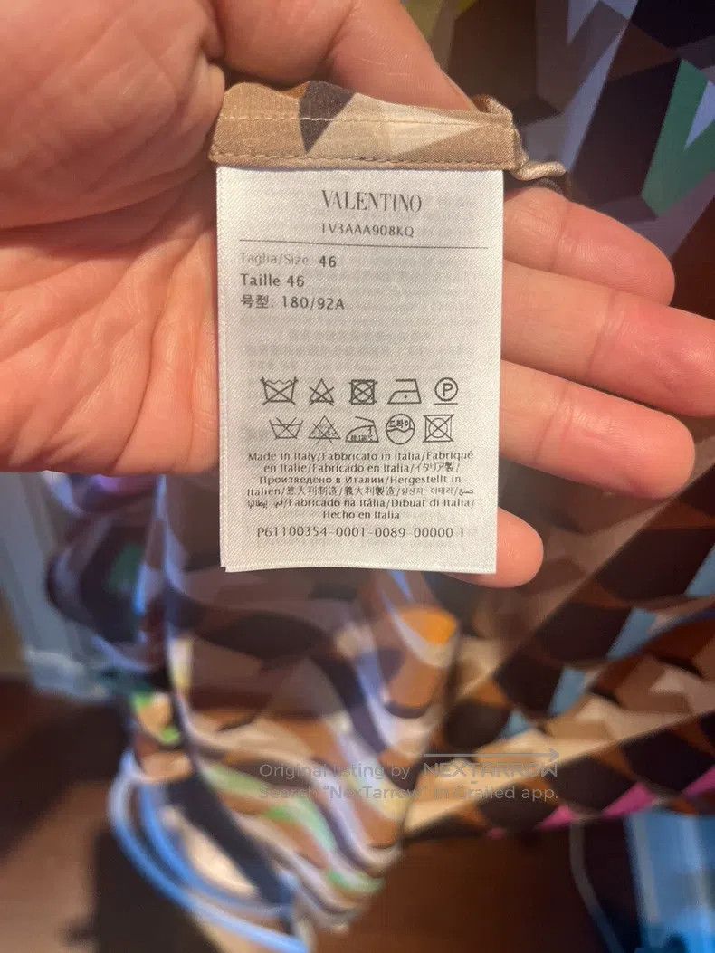Valentino Valentino Colorful full print logo full print silk mulberr Size US S / EU 44-46 / 1 - 4 Thumbnail