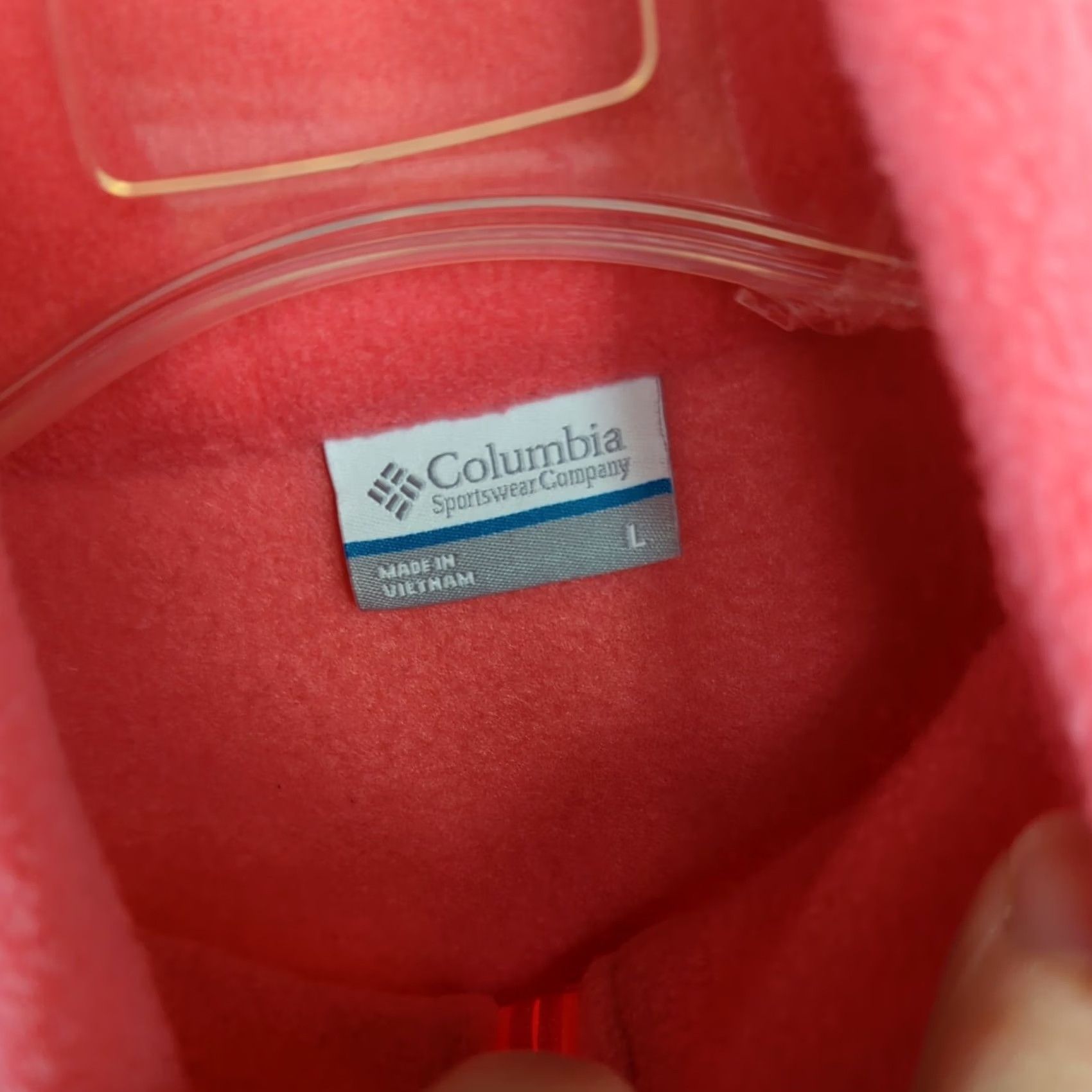 Vintage Columbia Sportswear Fleece Jacket Orange Salmon Womens Large Cold Weather Short Sleeve Long Sleeve Logo Zip Pockets Size L / US 10 / IT 46 - 5 Thumbnail