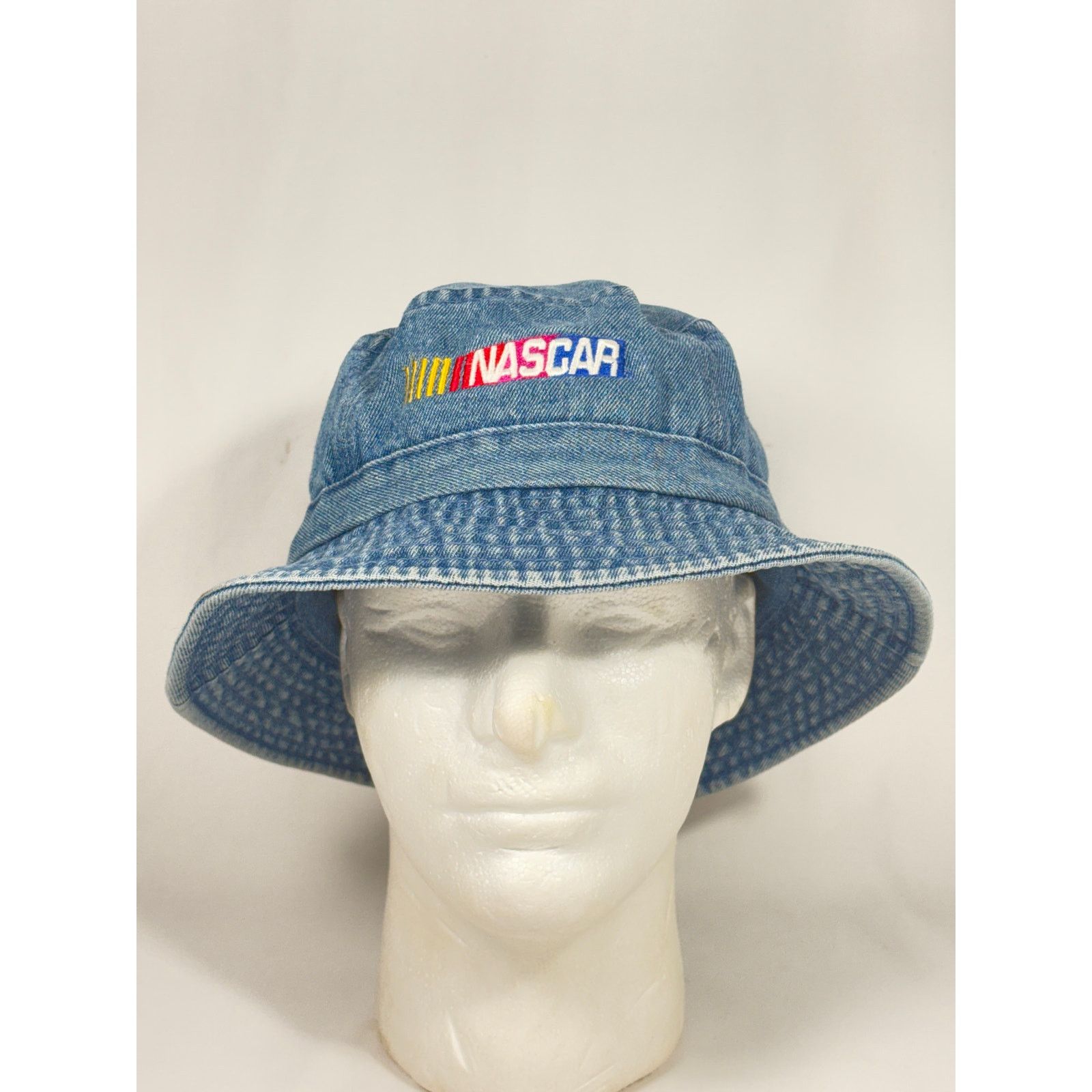 Other Vintage NASCAR Denim Bucket Hat Embroidered Logo Streetwear Size ONE SIZE - 1 Thumbnail
