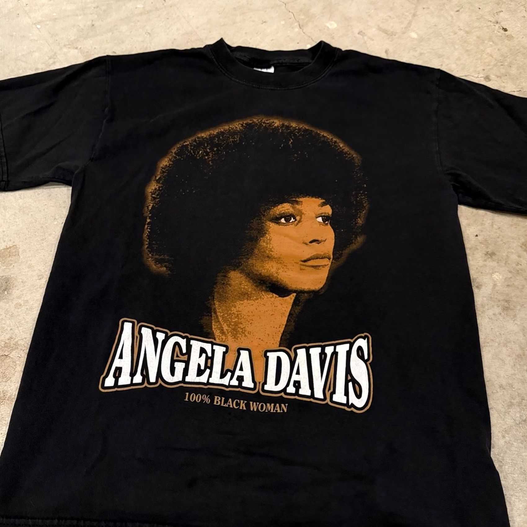 Vintage VINTAGE Angela Davis 1990s Photo Black Panther Rare Shirt Medium Black Shirt Unisex Adults 90s Size US M / EU 48-50 / 2 - 4 Thumbnail
